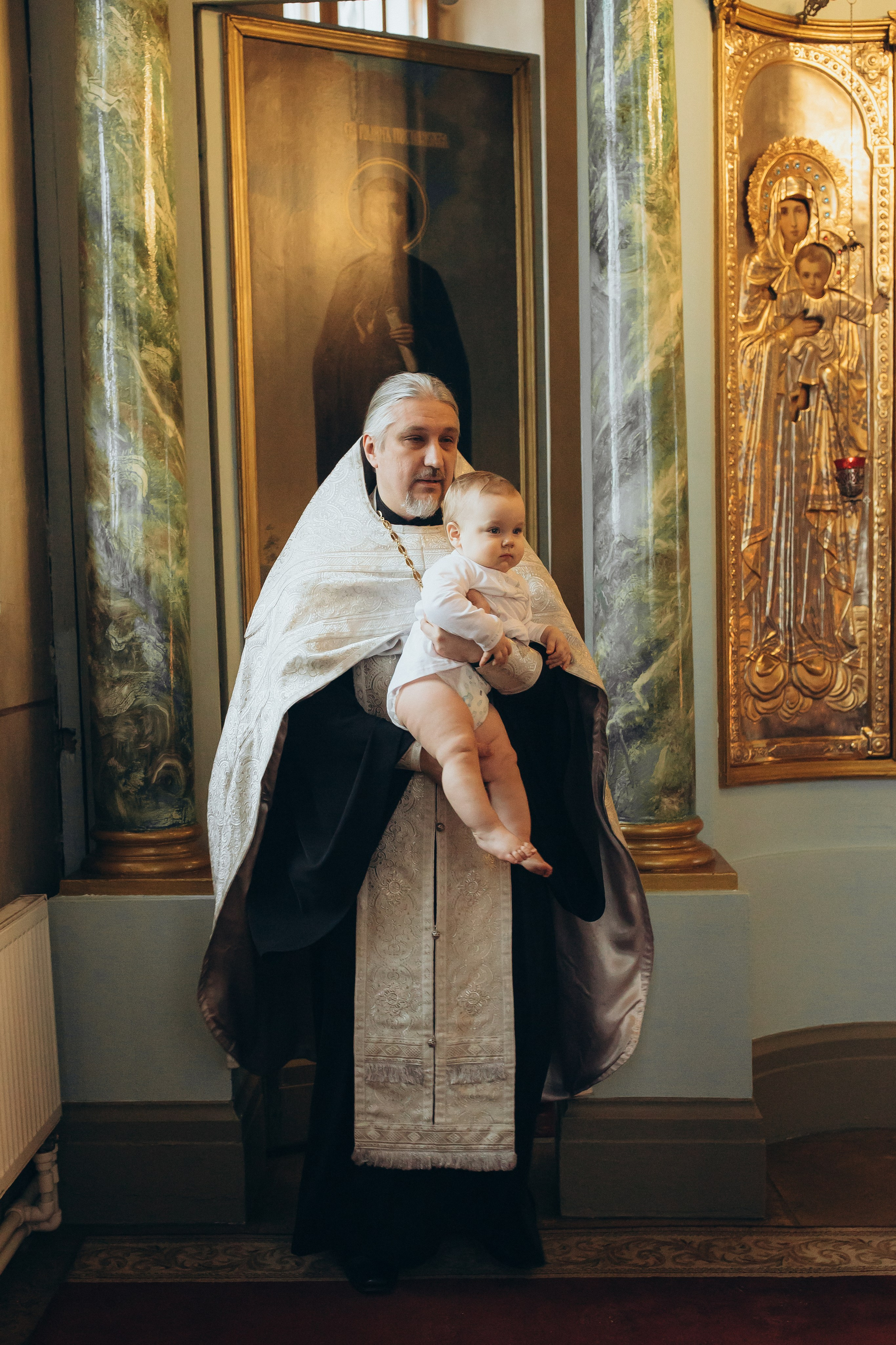 Таинство Крещения Ивана в Церкви Николая Чудотворца. Детский и семейный фотограф в Пушкино, Мытищи, Москва Сергеева Светлана