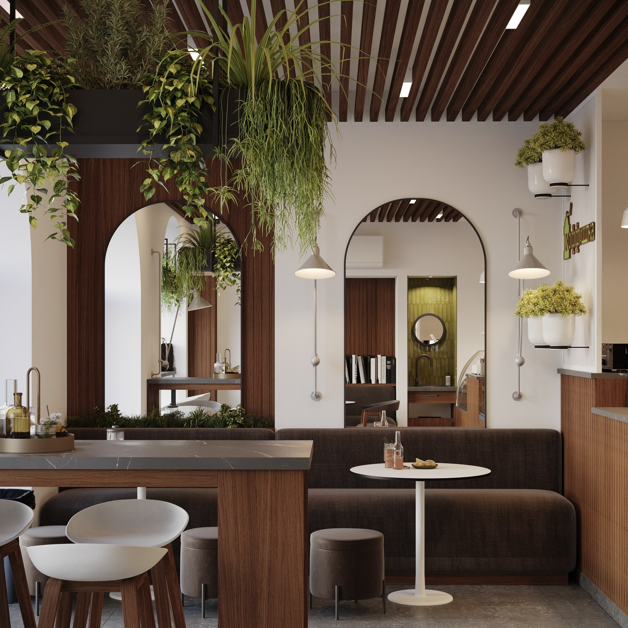 Визуализация кофейни. Студия 3d визуализации Arcviz