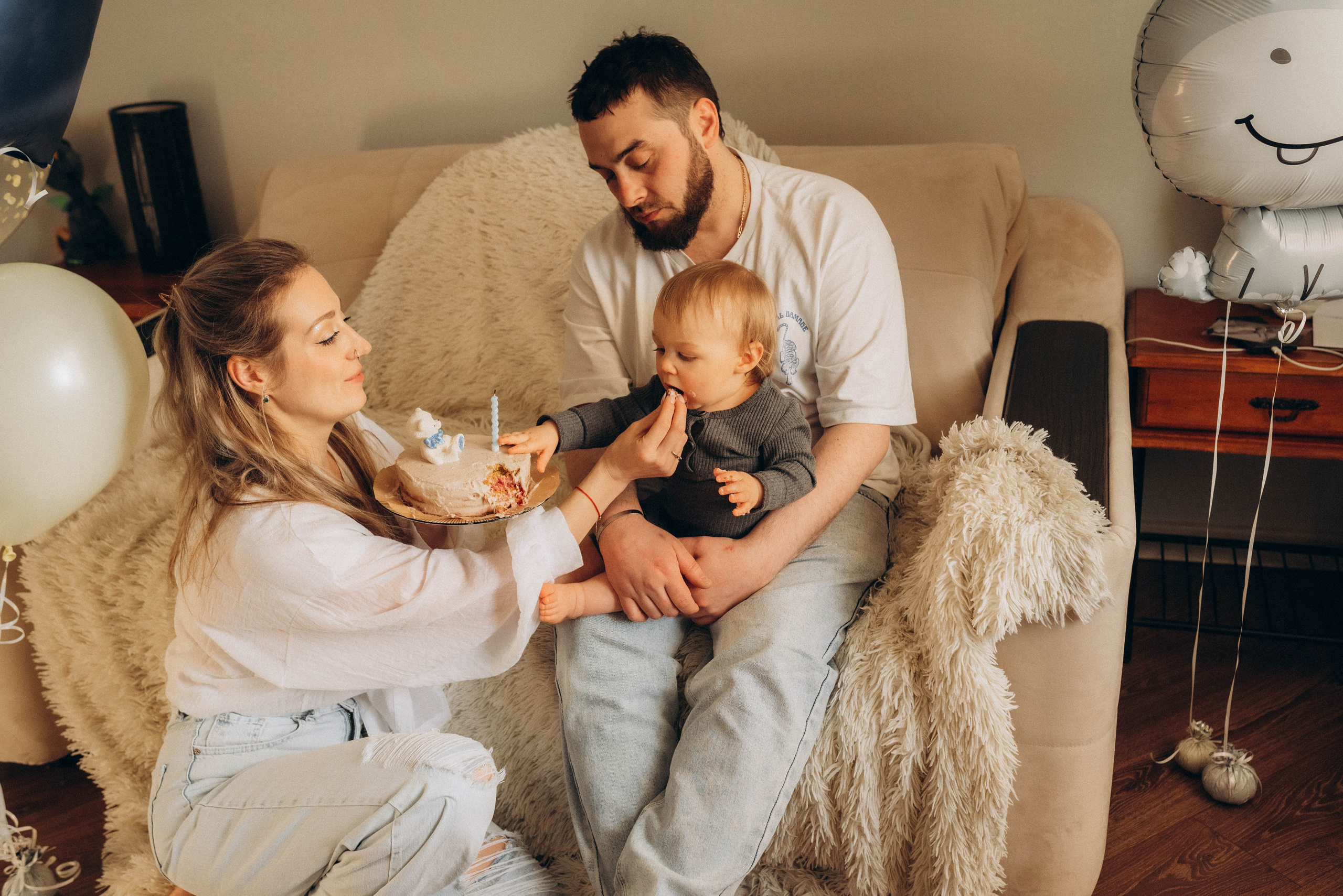 Домашняя фотосессия ко дню рождения малыша. Семейный фотограф в Железнодорожном Масаева Елена