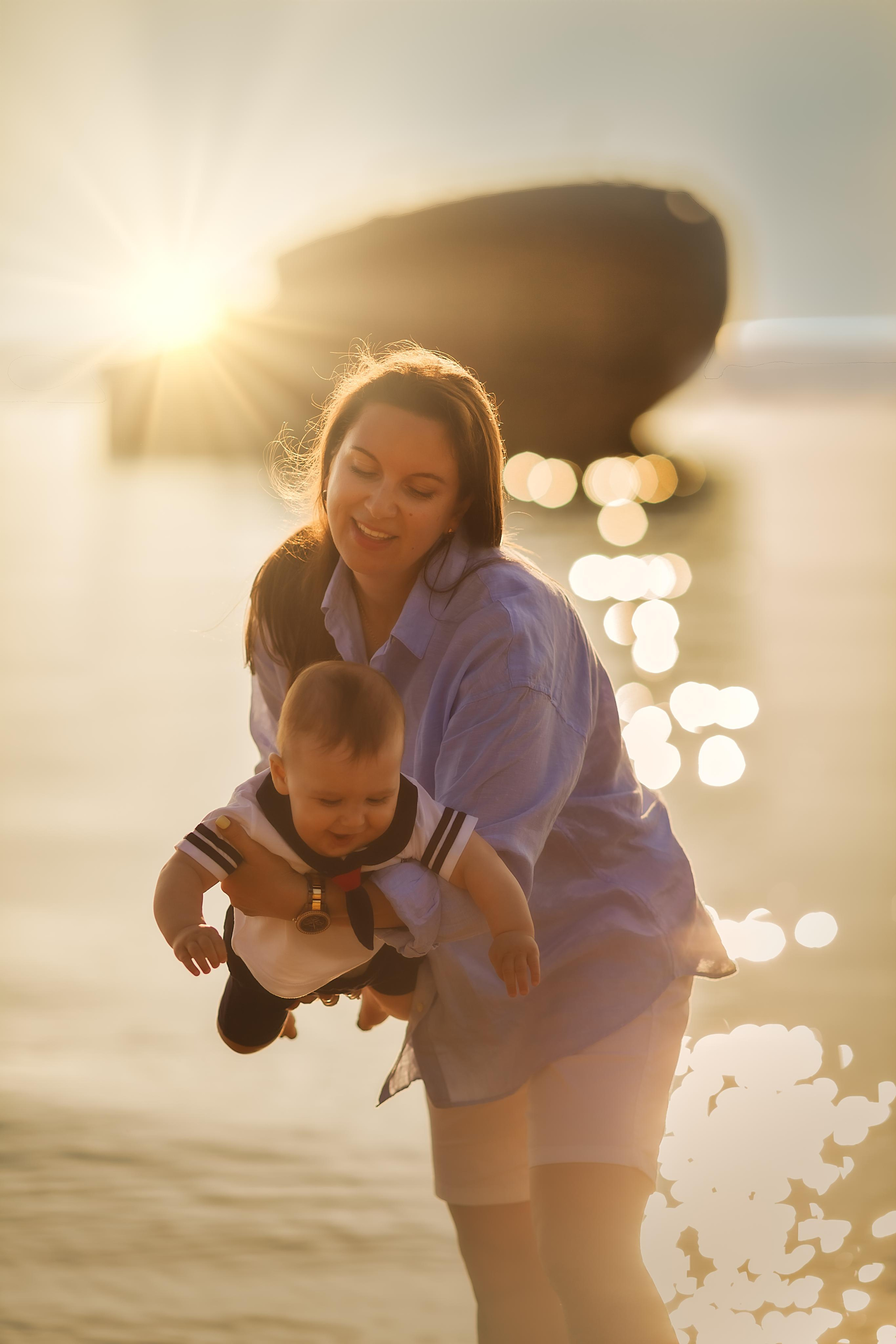 Семейная фотосессия на море. Виталий, Юлия и Костя. Детский, семейный фотограф в Южно-Сахалинске, Невельске и Холмске