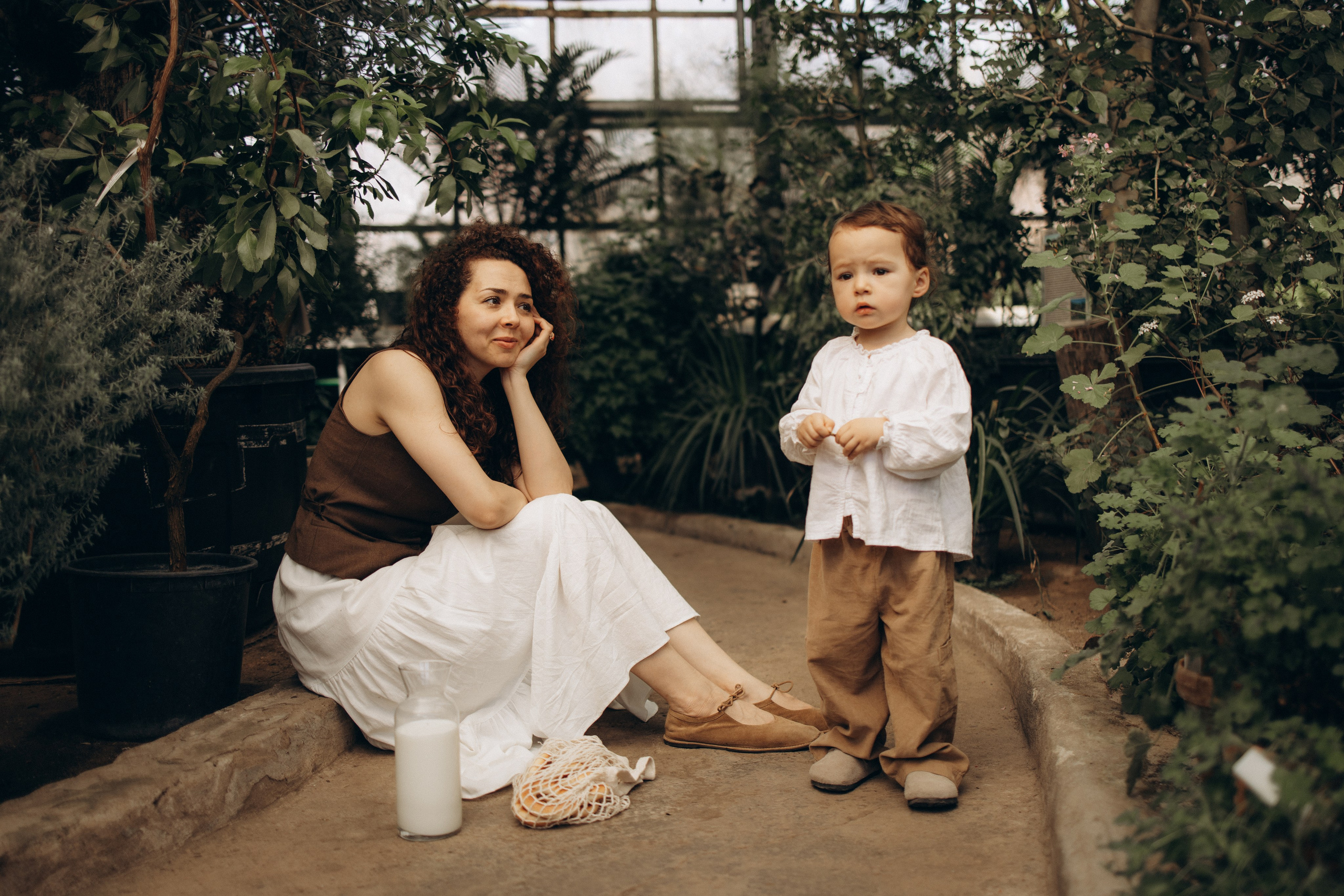 Прогулка по оранжерее. Семейный фотограф в Москве Ксения Аганина