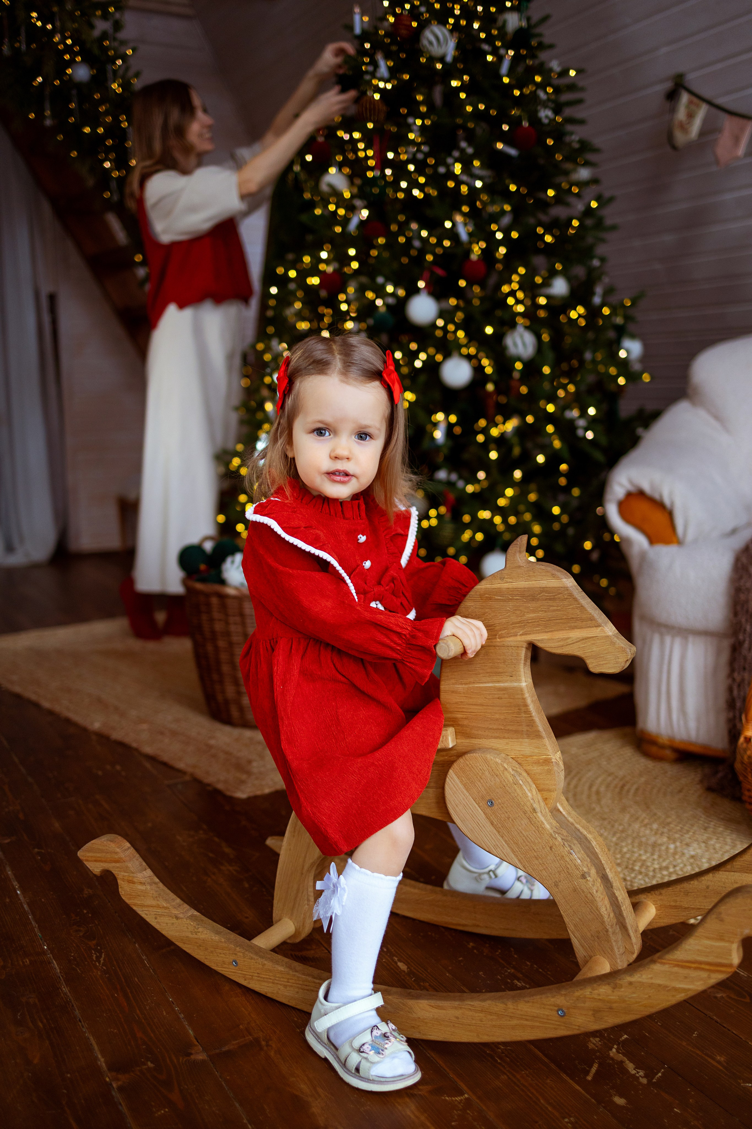 Новогодняя история. Мама и дочка. Фотограф Ульянкина Мария