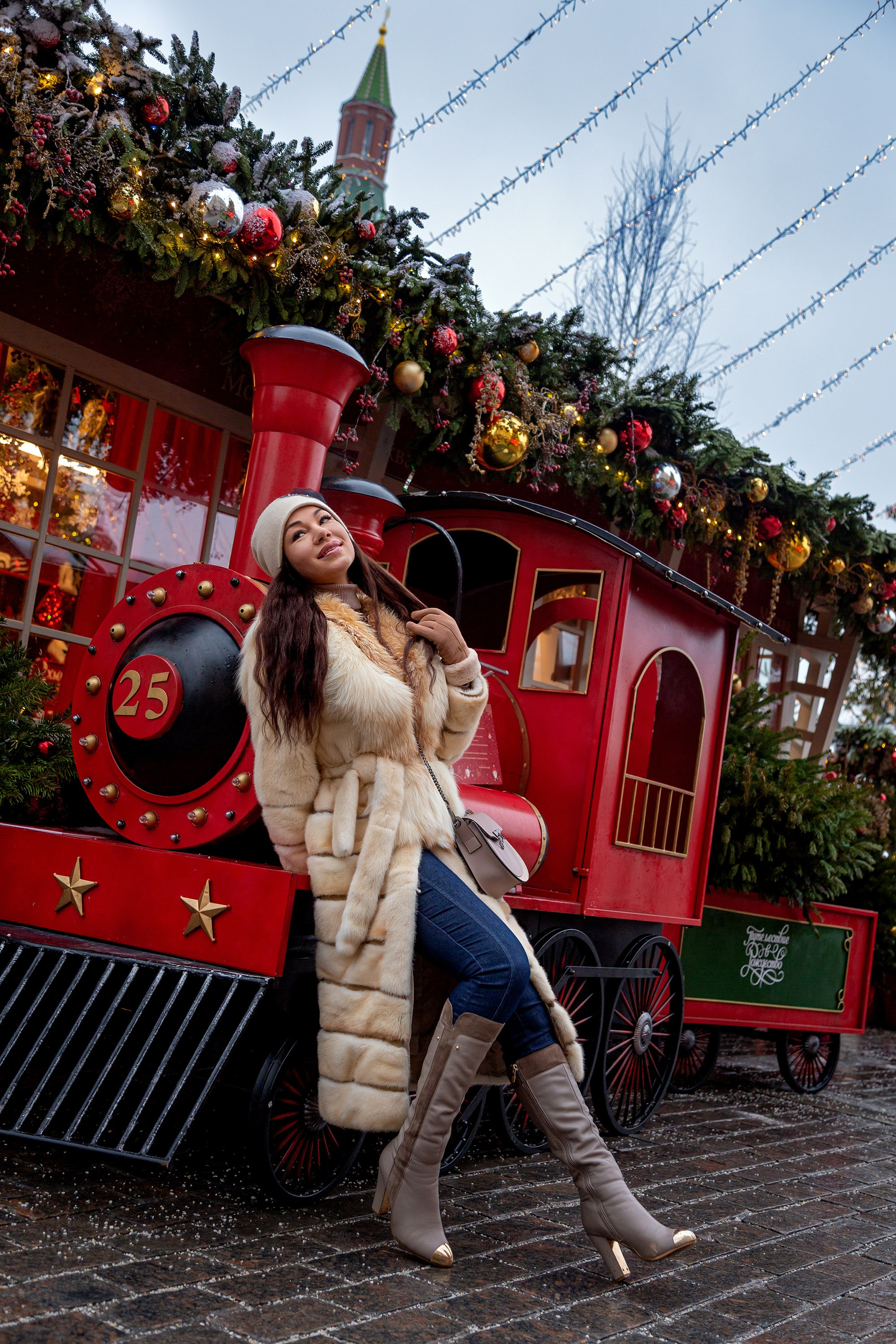 фотограф Анна Добрачёва, Анна Добрачева, фотосессия на красной площади, красная площадь, манежная площадь, зимняя фотосессия