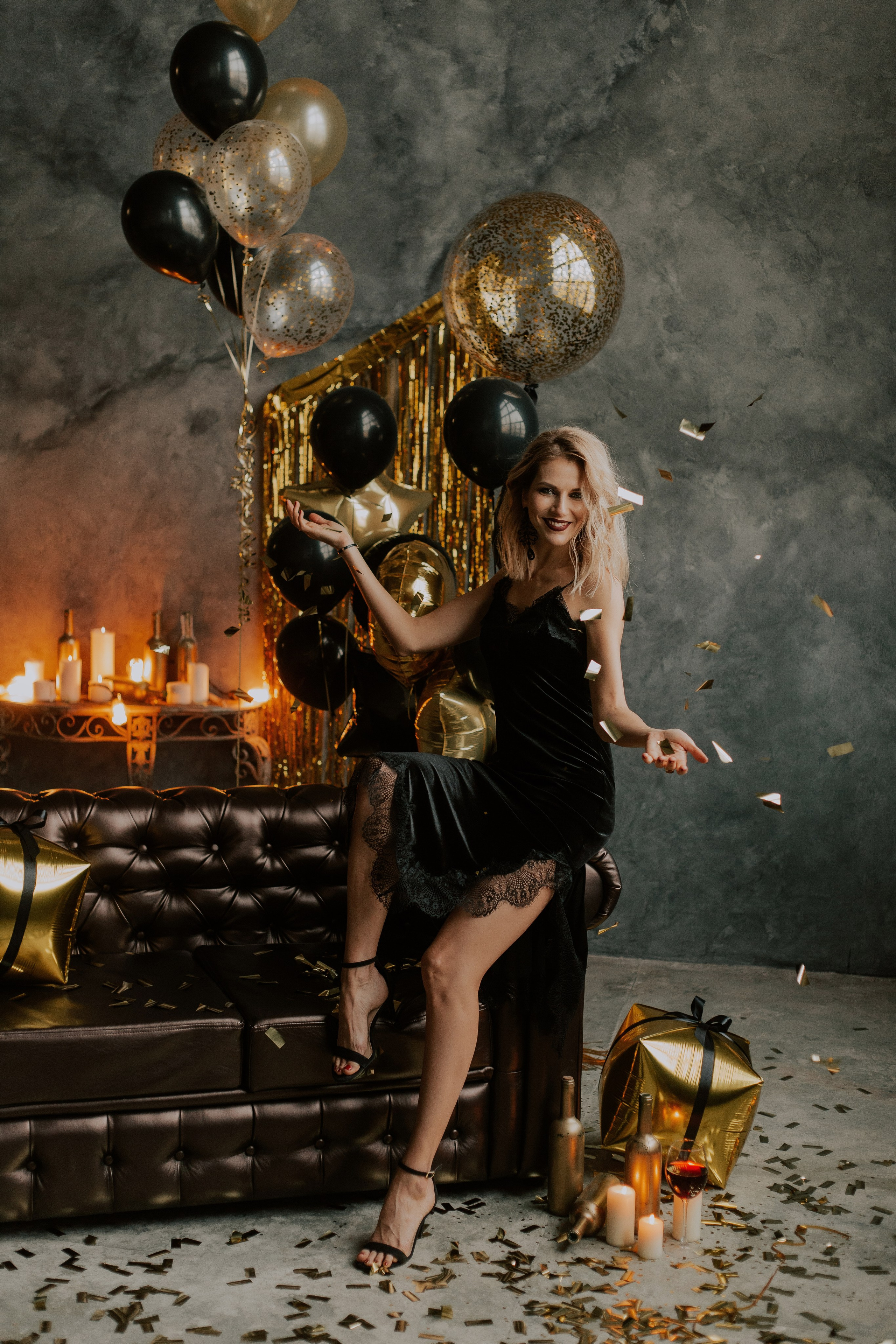 Новогодняя фотосессия «Золото». Выпускные альбомы Натальи Бутко: Новороссийск, Анапа, Геленджик