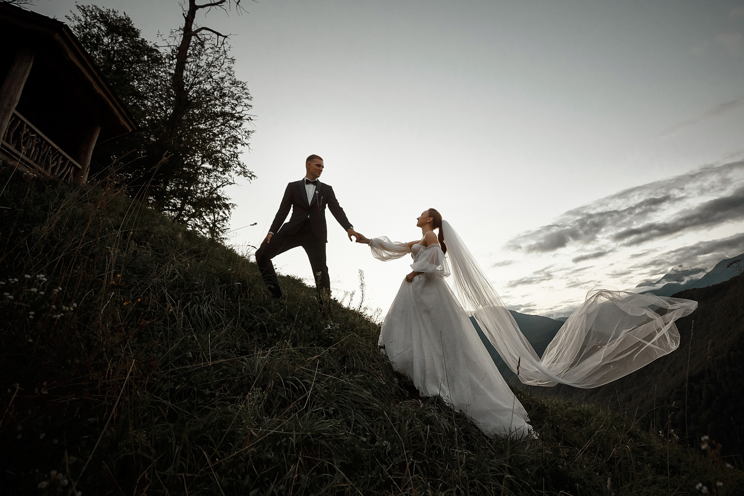 Свадьба в Красной поляне / свадебный фотограф в горах. Свадебный и семейный фотограф в Сочи Денис Вялов
