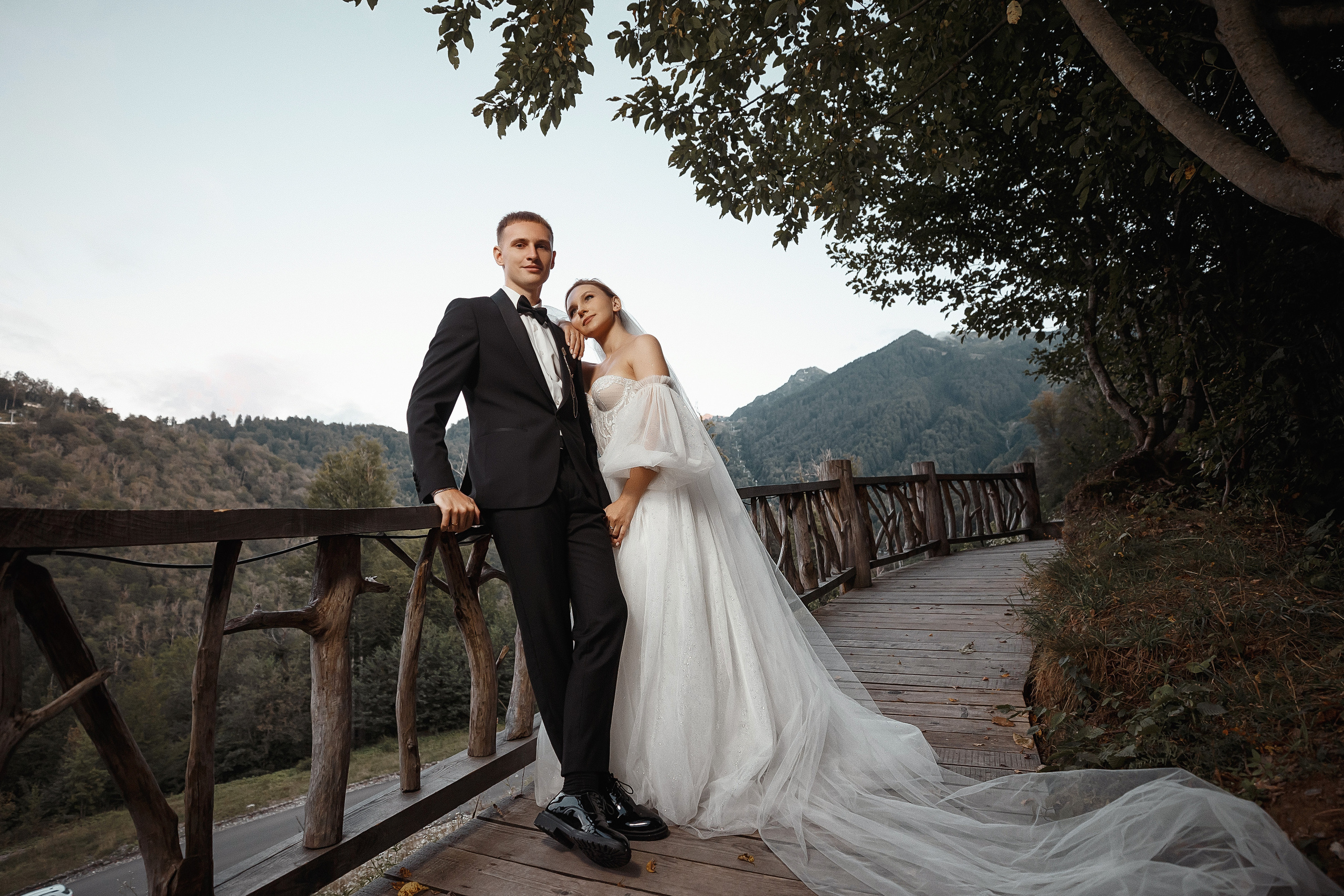 Свадьба в Красной поляне / свадебный фотограф в горах. Свадебный и семейный фотограф в Сочи Денис Вялов