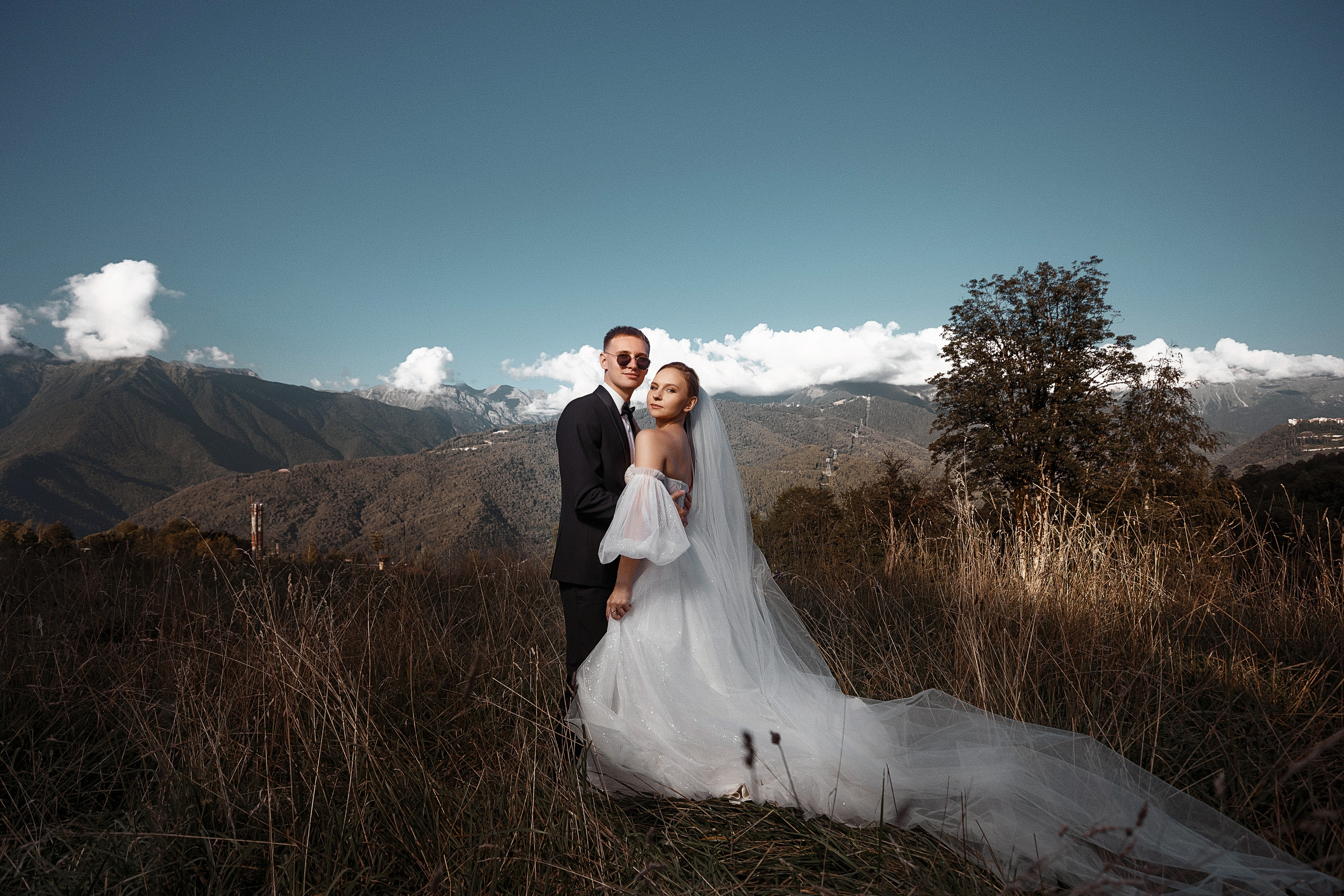Свадьба в Красной поляне / свадебный фотограф в горах. Свадебный и семейный фотограф в Сочи Денис Вялов