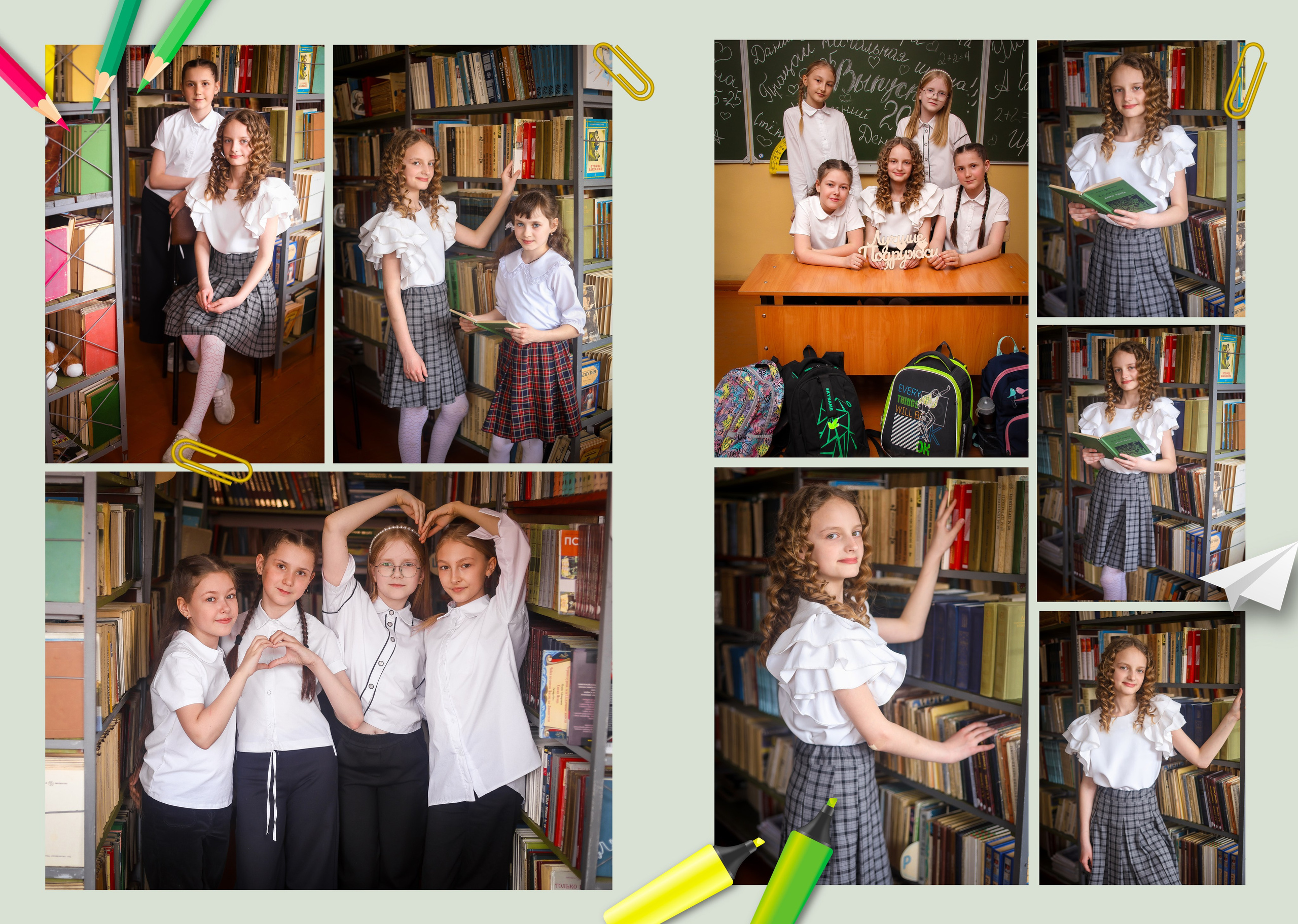 Выпускные альбомы 4 класс (5 разворотов) цена 3800р. Фотограф в Барнауле/Свадебная съёмка и выпускные альбомы/Вера Валейко