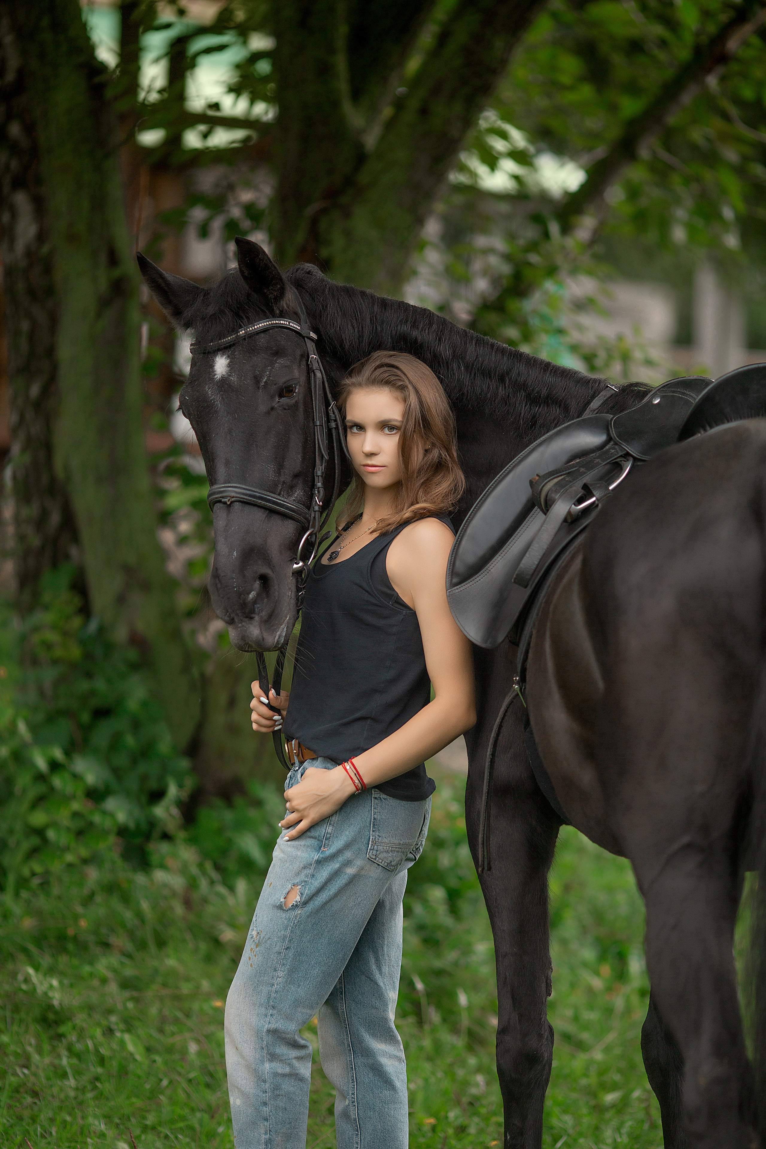 Влада и Жасмин. Фотосессия с лошадьми в Нижнем Новгороде