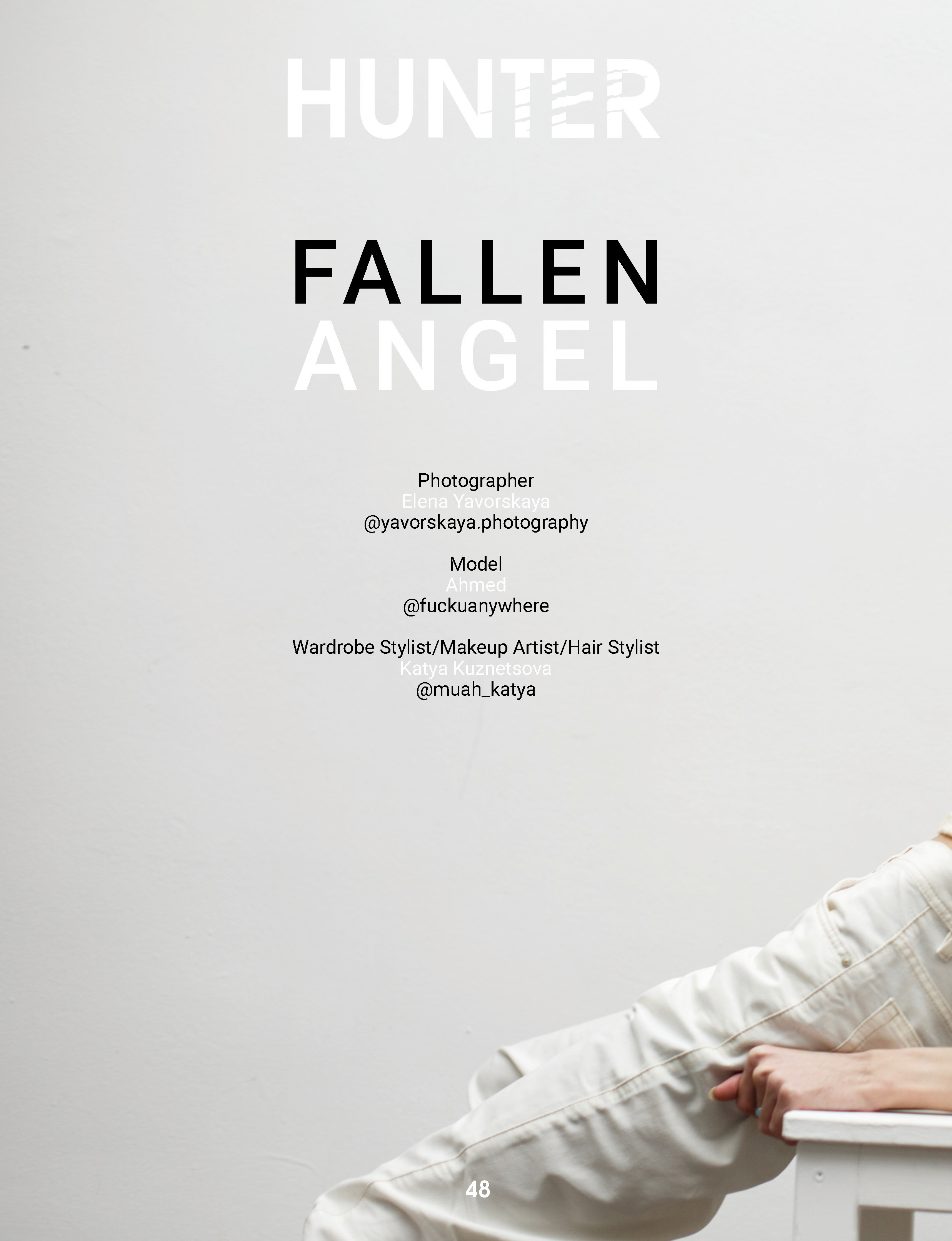 «Fallen Angel» The HUNTER Magazine. Elena Yavorskaya Photography
