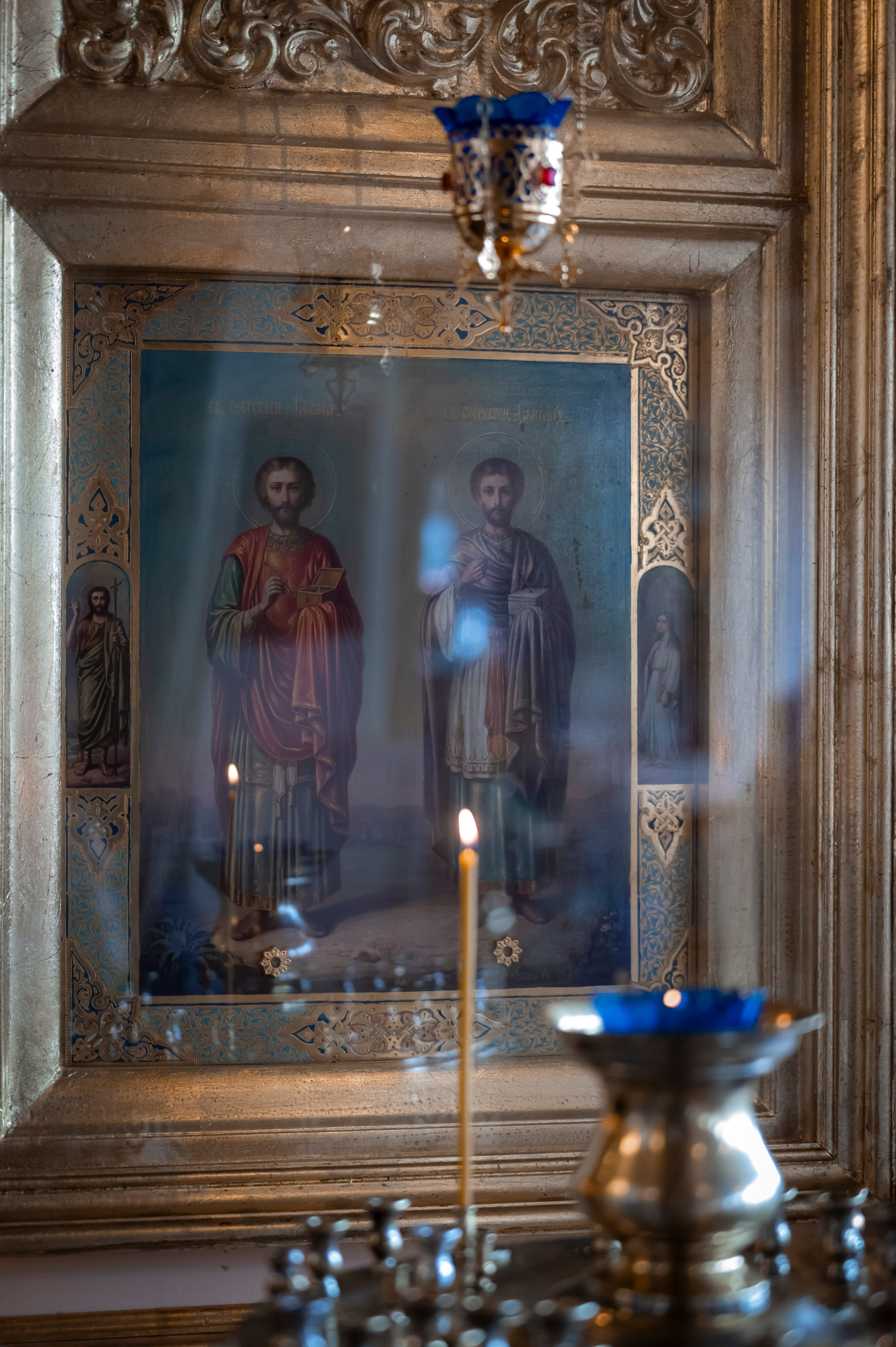 Богородский храм. Благовещение. Божественная Литургия. Антон и Татьяна Денисенко — В храме