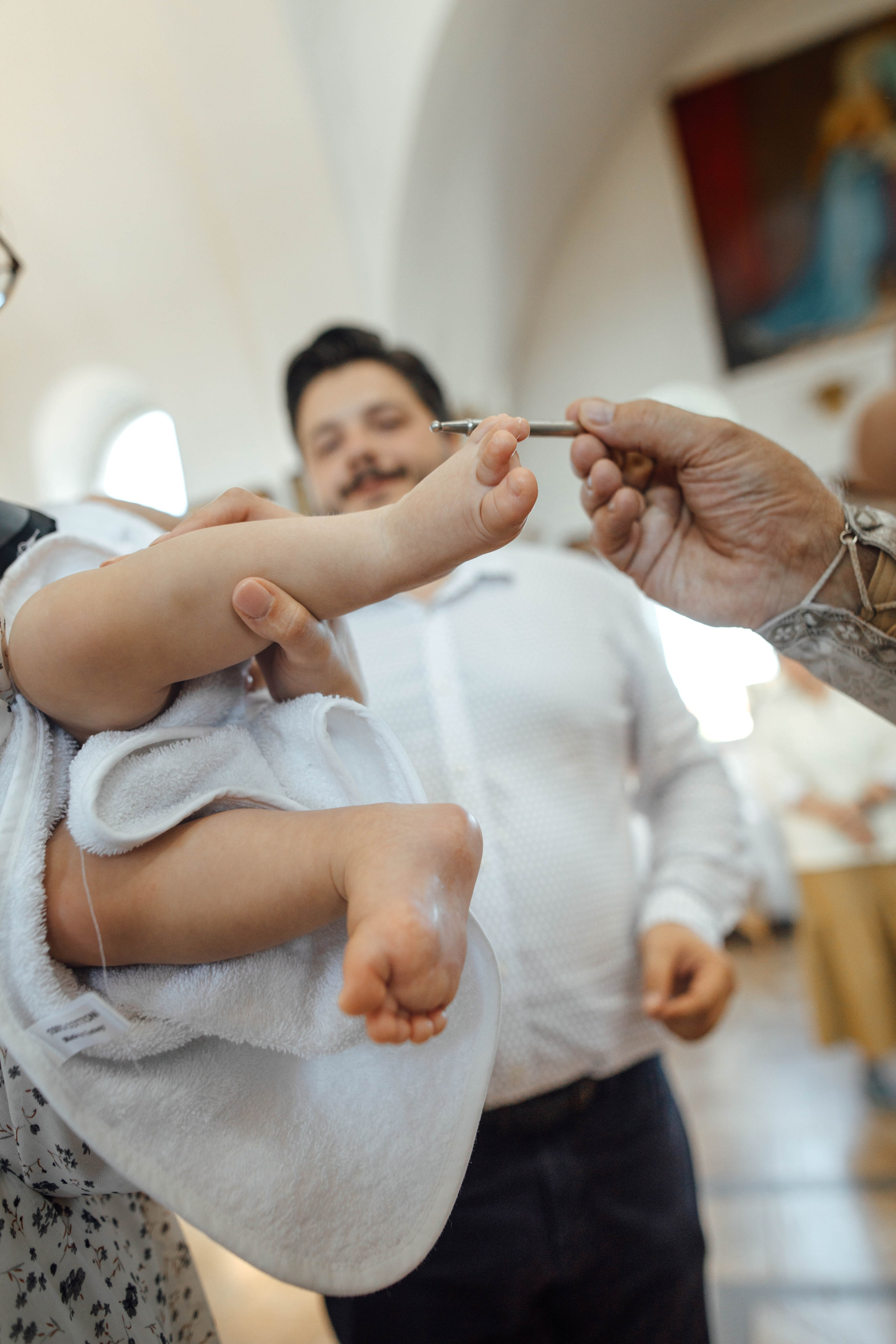 Крещение Энвера (Михаила), д. Колядищи, храм Успения Пр. Богородицы, август 2025
