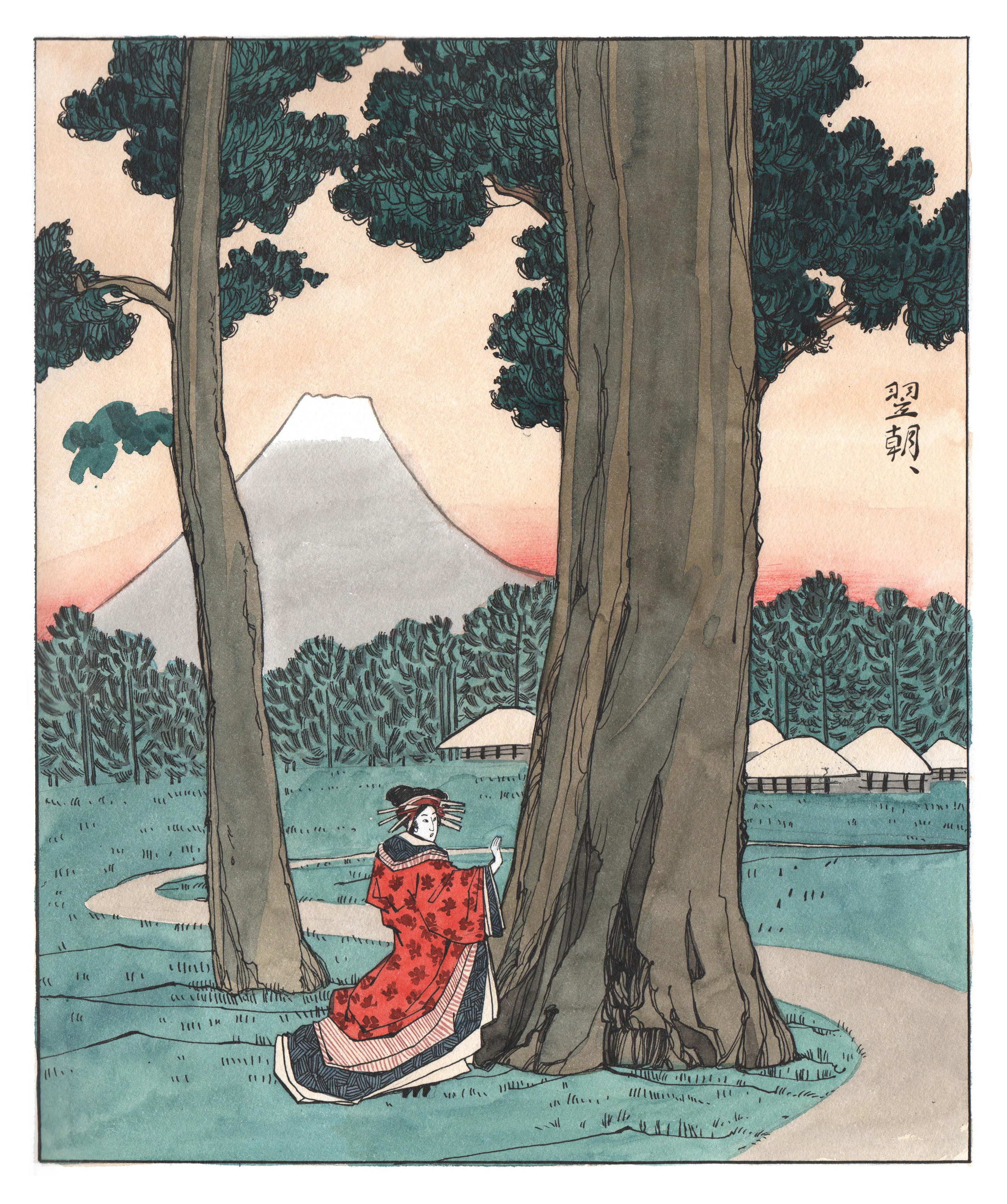 Ten evenings. Japanese folk tales. Artist Anna Khopta. Oil and Acrylic Paintings. Moscow