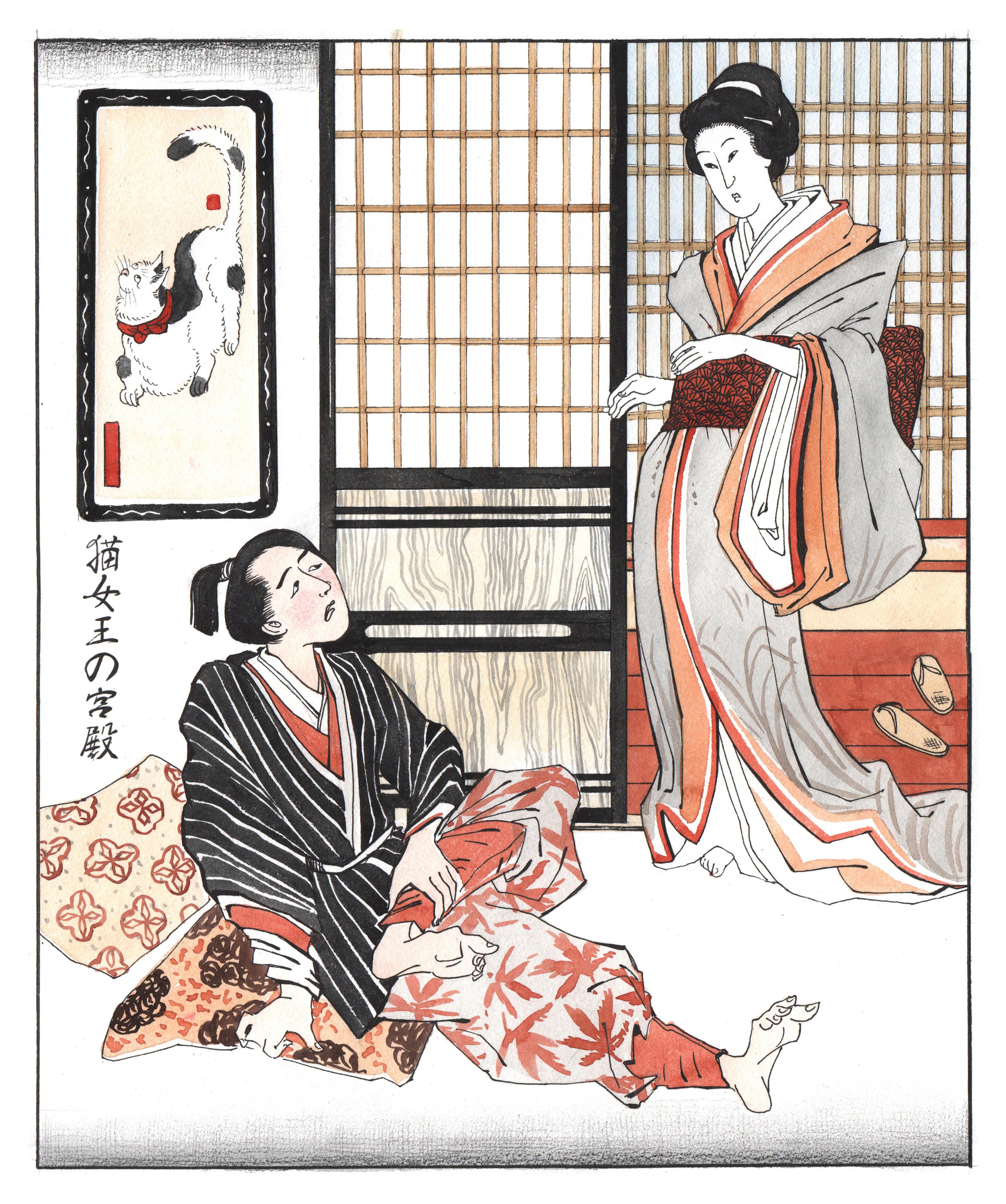 Ten evenings. Japanese folk tales. Artist Anna Khopta. Oil and Acrylic Paintings. Moscow