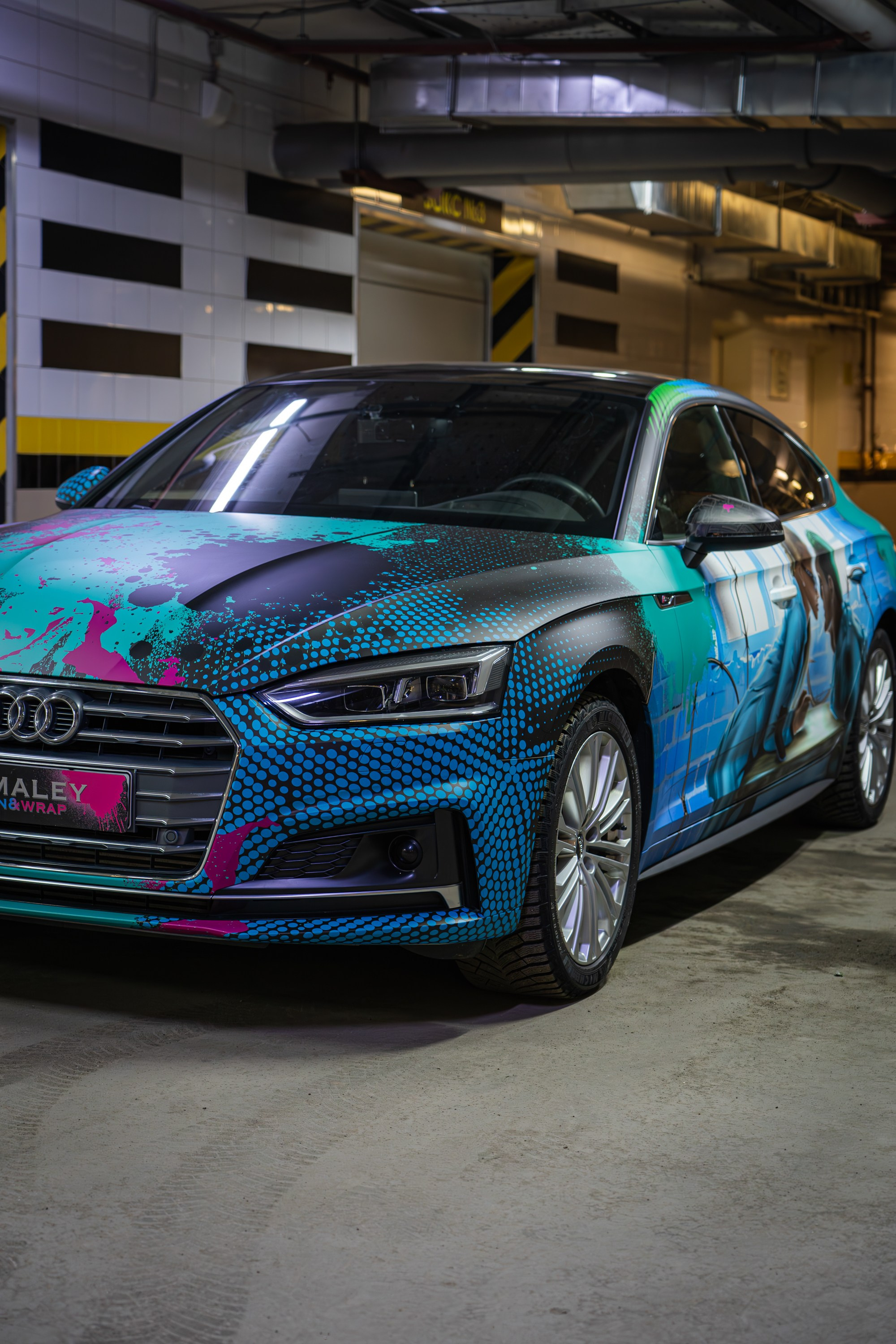 Винилография на Audi A5. Студия дизайна и оклейки авто Barmaley Design