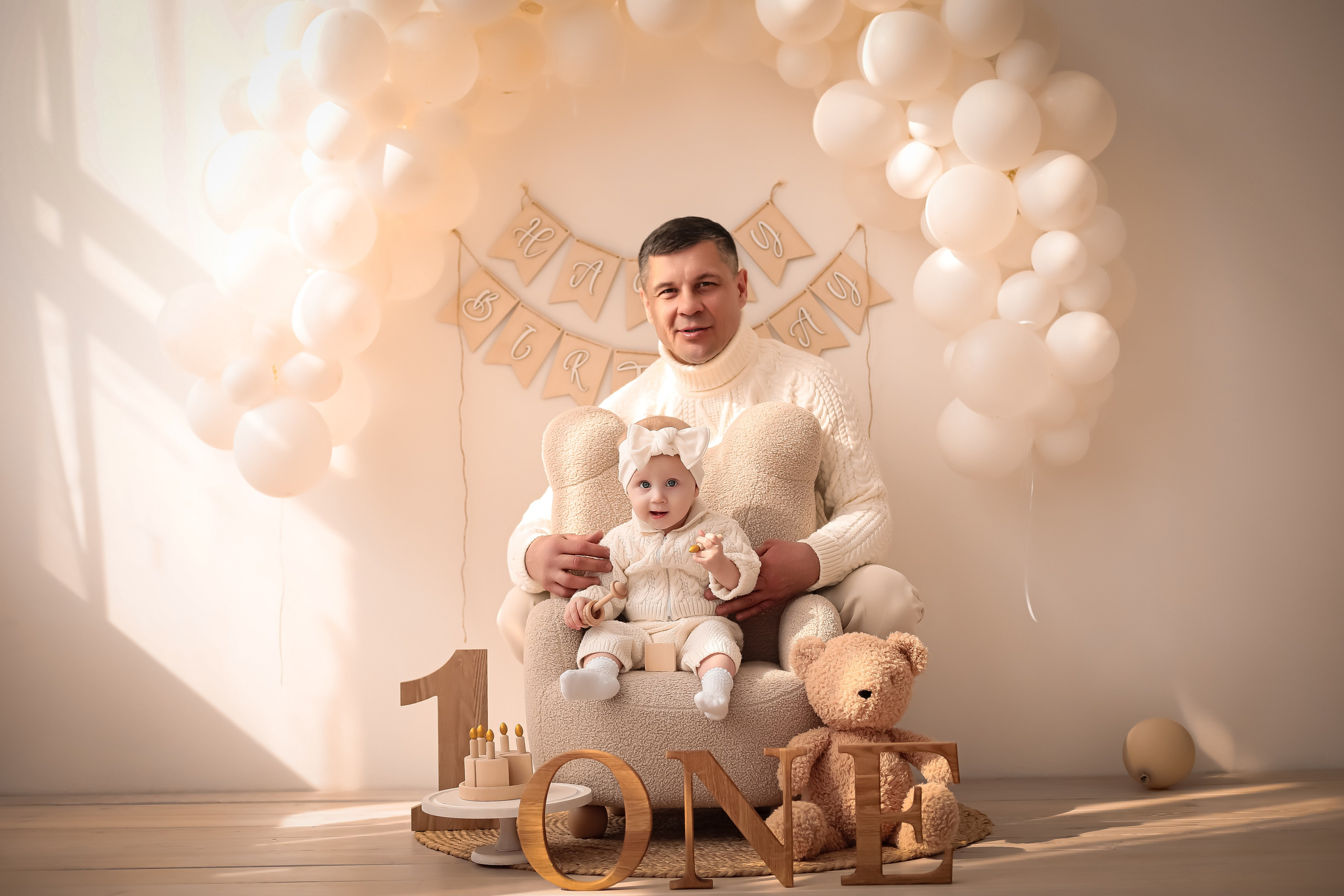 1 годик Эмилии. Фотограф г. Хабаровск. Семейные и индивидуальные съёмки