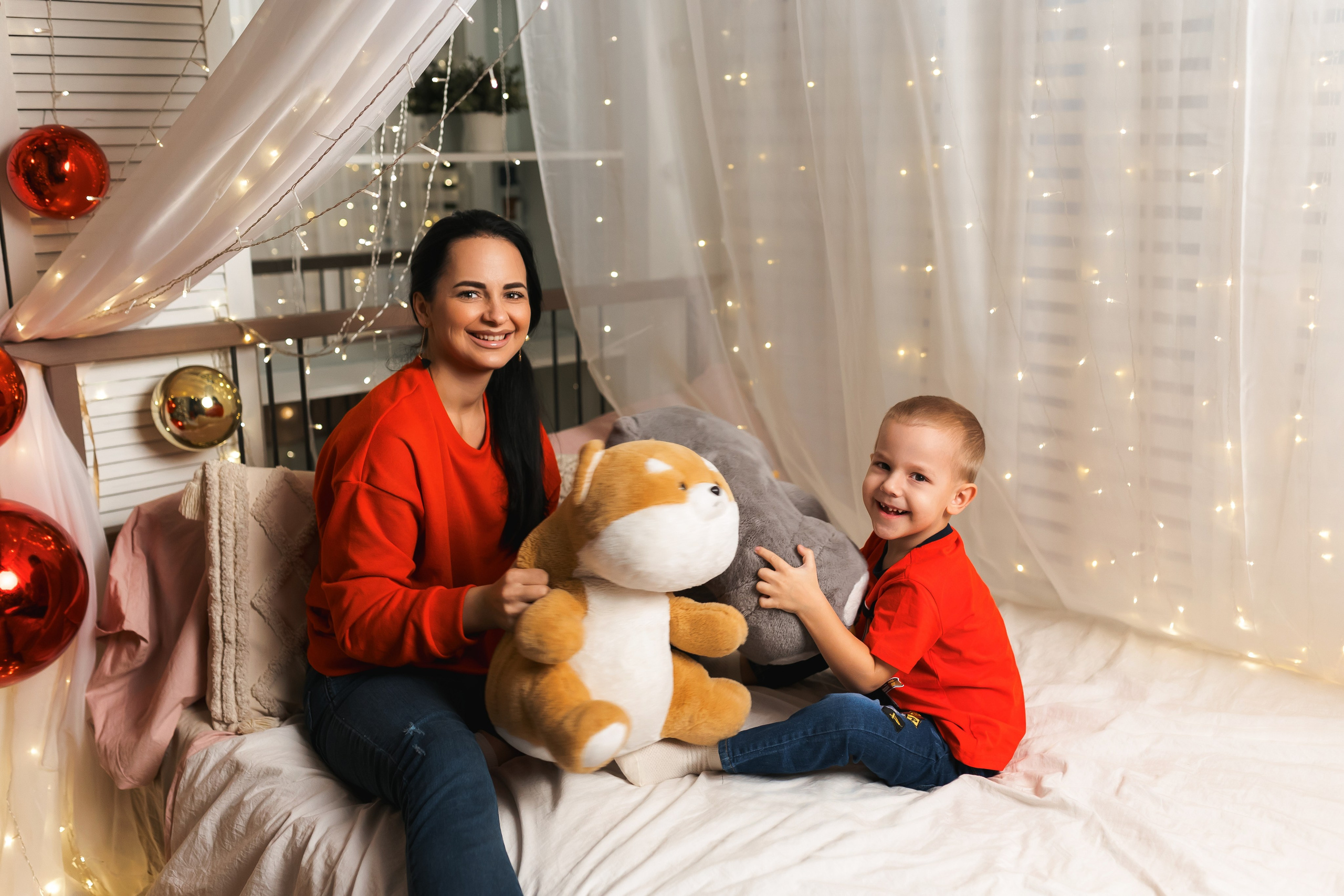 Новогодний фотосет двух семей. Свадебный фотограф в Хабаровске