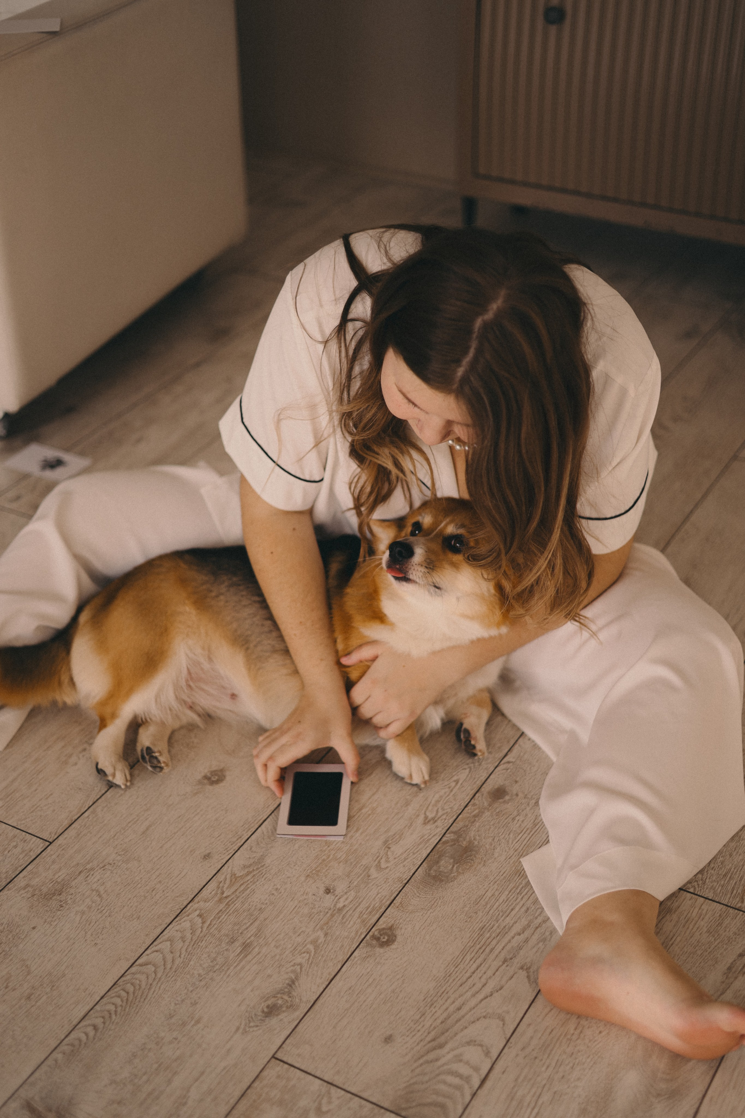 Виктория и Корги. Фотограф Мария Лаенко