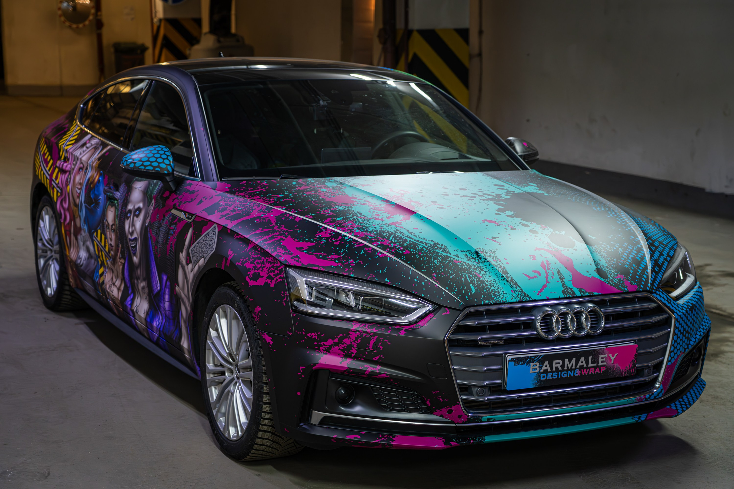 Винилография на Audi A5. Студия дизайна и оклейки авто Barmaley Design