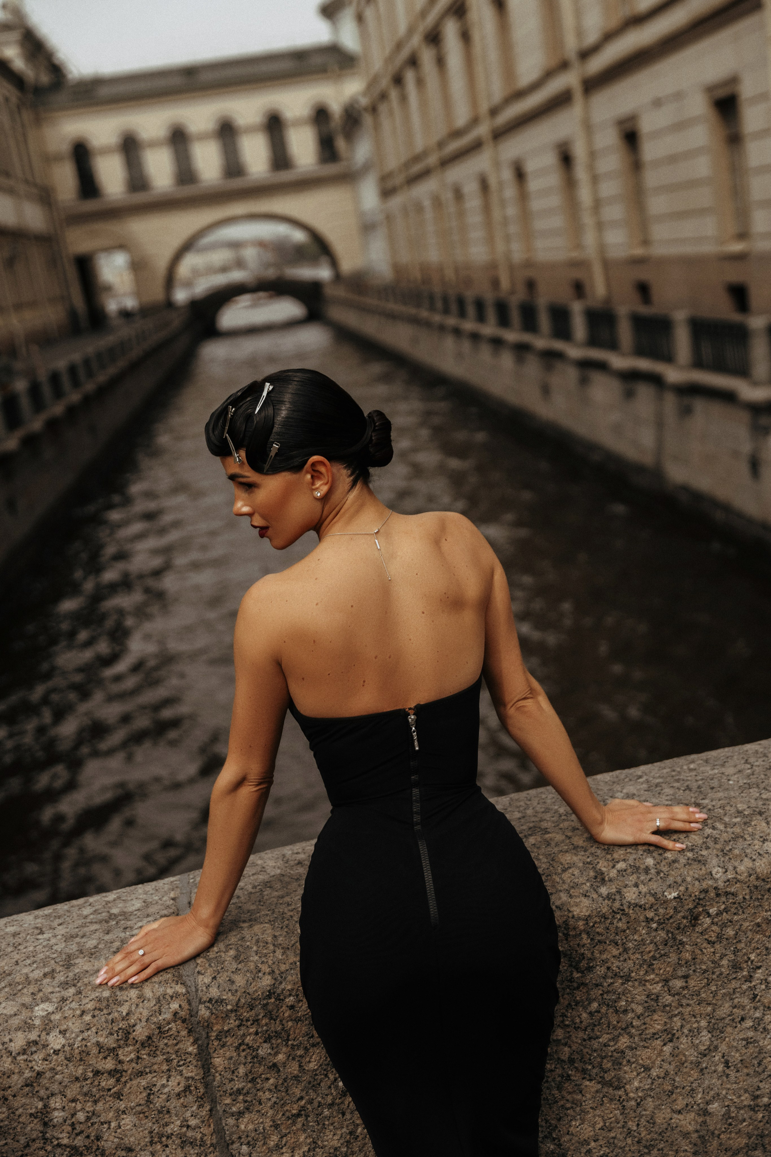 Alexandra | Winter Canal. NatalieDmi — фотосессия беременности, семейный фотограф, портрет