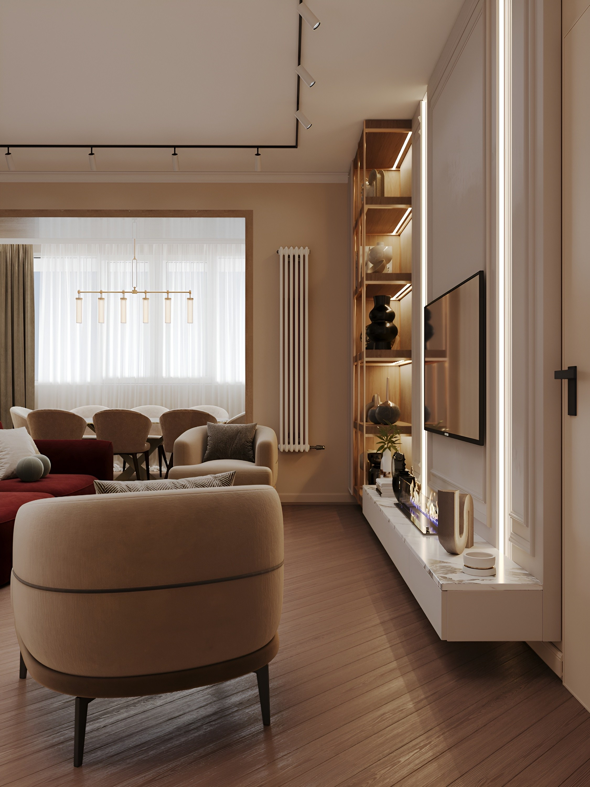 Кухня-гостиная. 3D Визуализация интерьеров жилых и коммерческих помещений