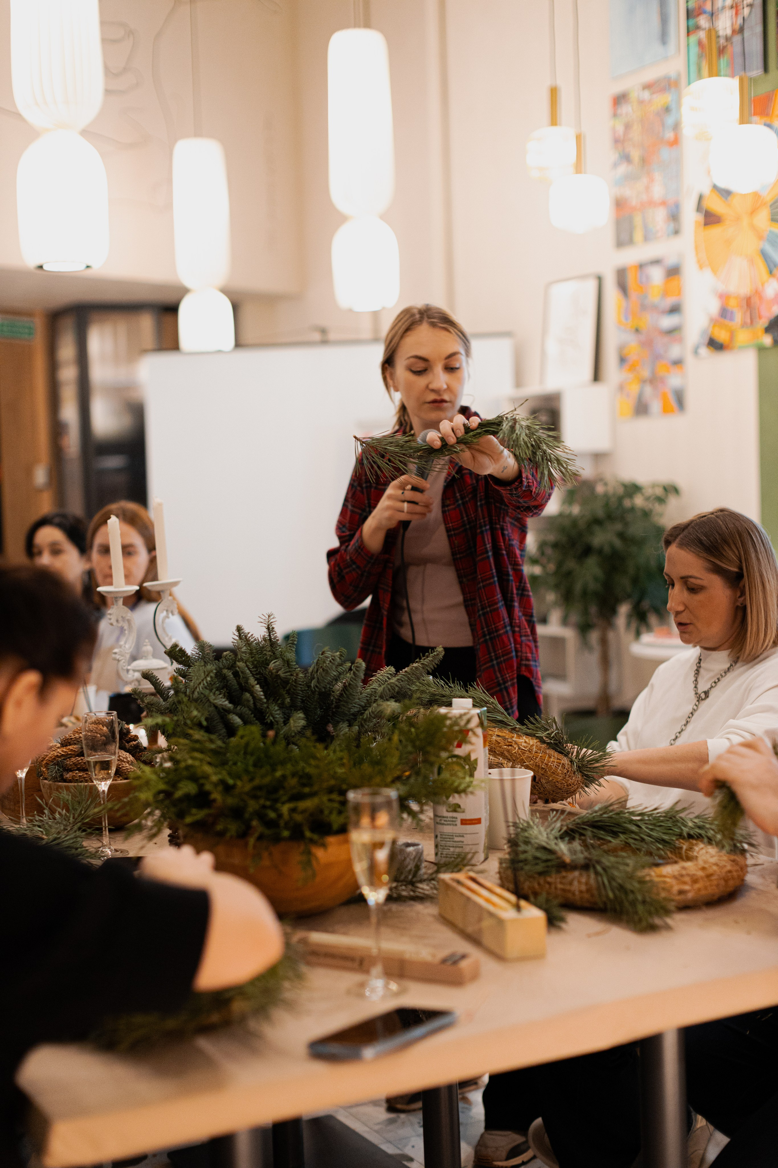 Мк свечи и венок (новогодний корпоратив). Анастасия Ракчеева Художник