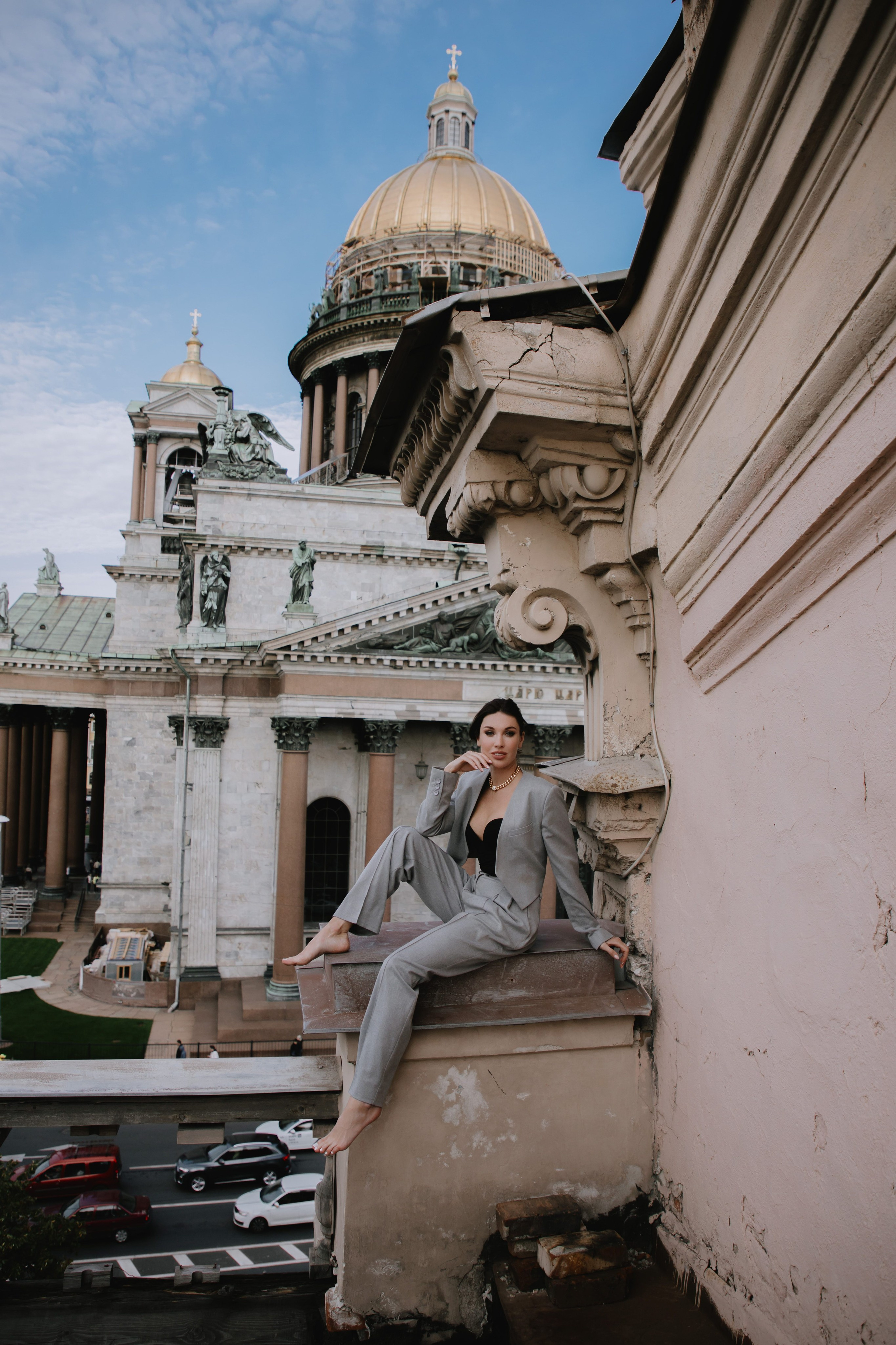 Вероника (съемка на крыше). Фотограф в Москве и Санкт-Петербурге Дарина