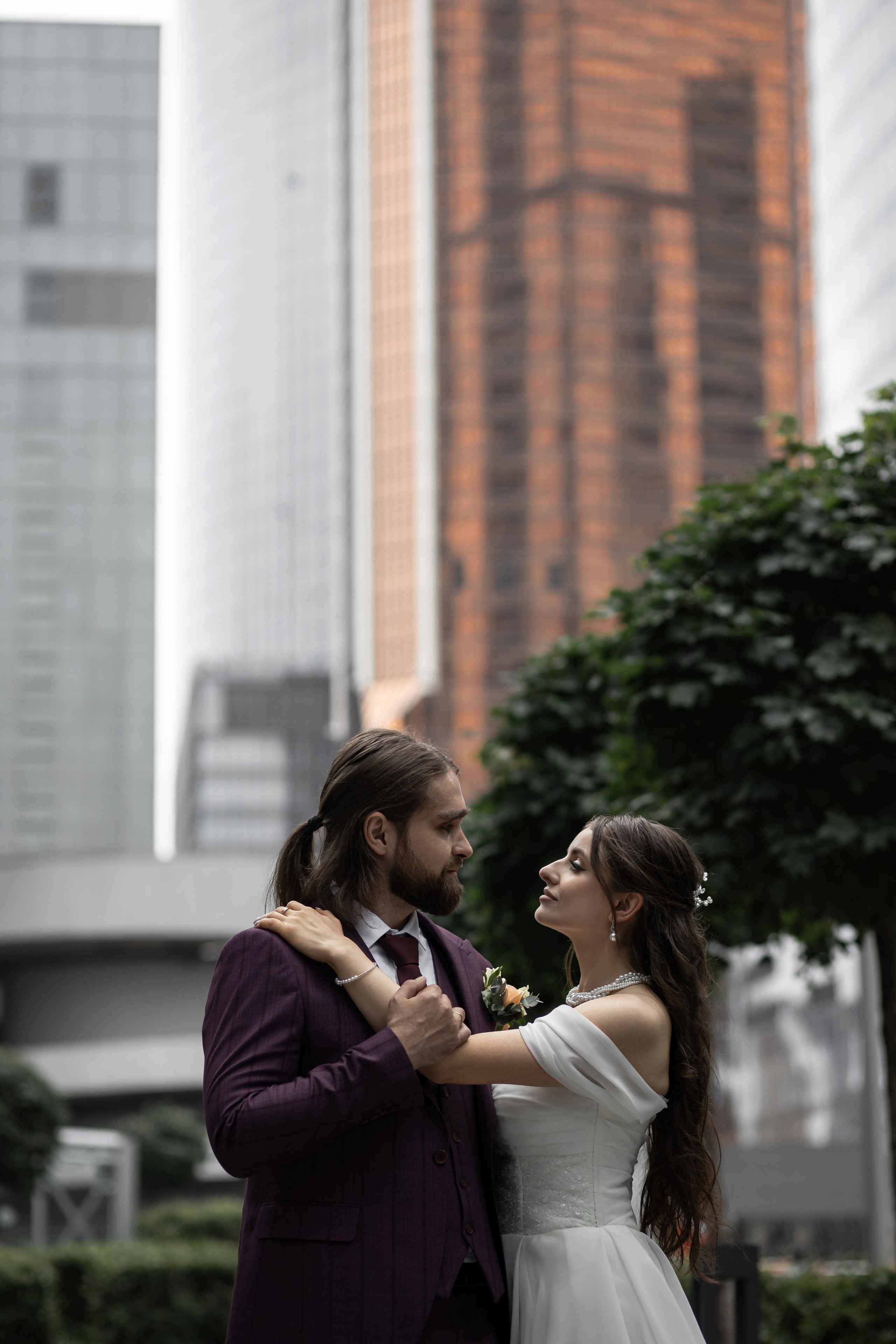 свадебная фотосессия в Москва-Сити, Башня Федерация и Башня Око, свадебный фотограф Дмитрий Гладков