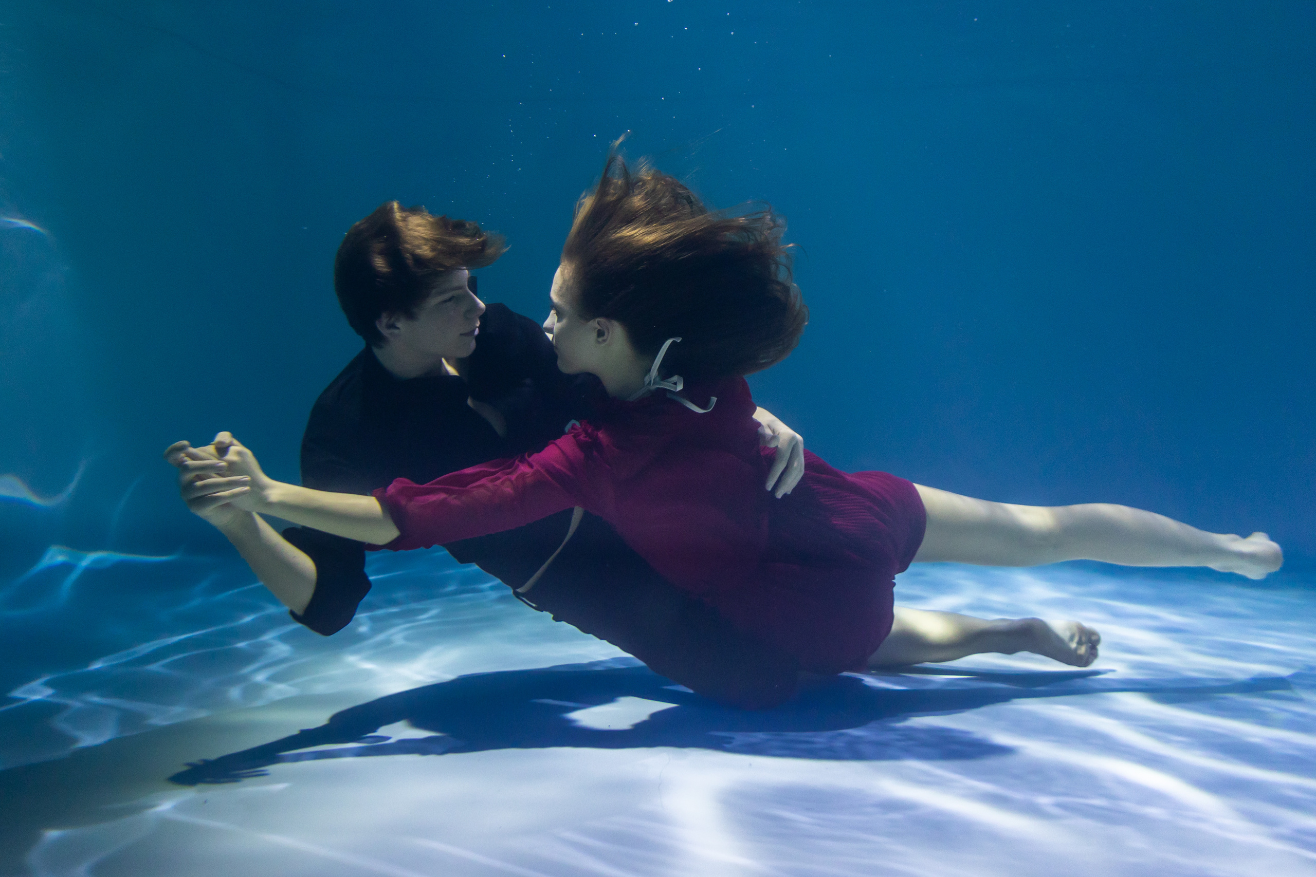 Фотографии со съемки пары под водой. Фотография. Юрий Савин