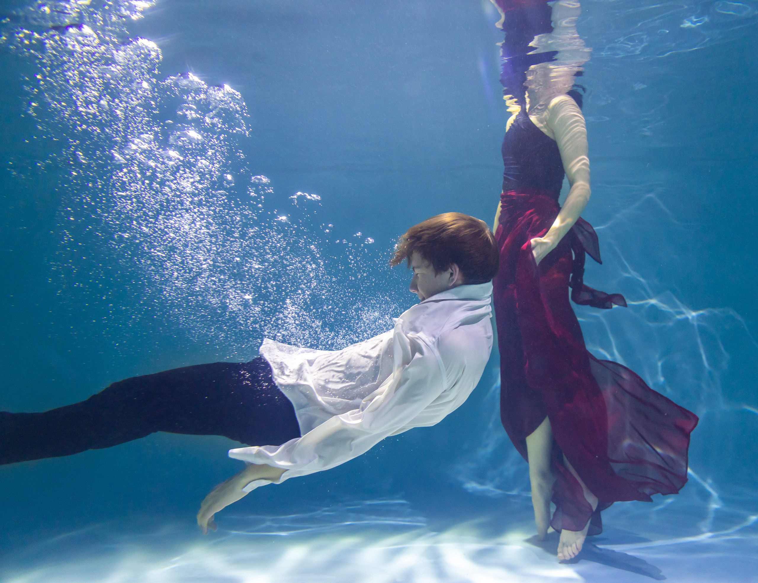 Фотографии со съемки пары под водой. Фотография. Юрий Савин