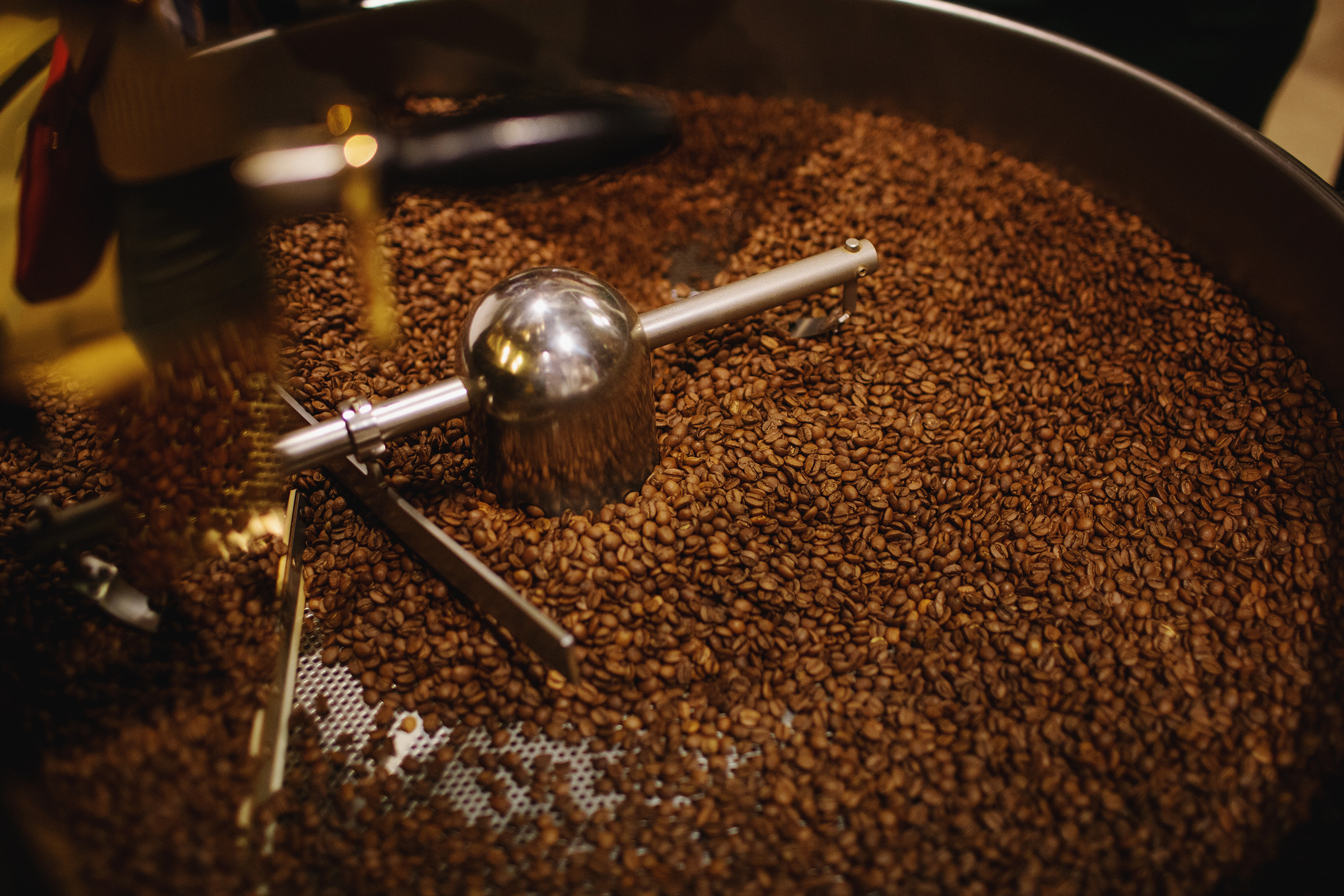 фотосъёмка обжарки кофейных зёрен