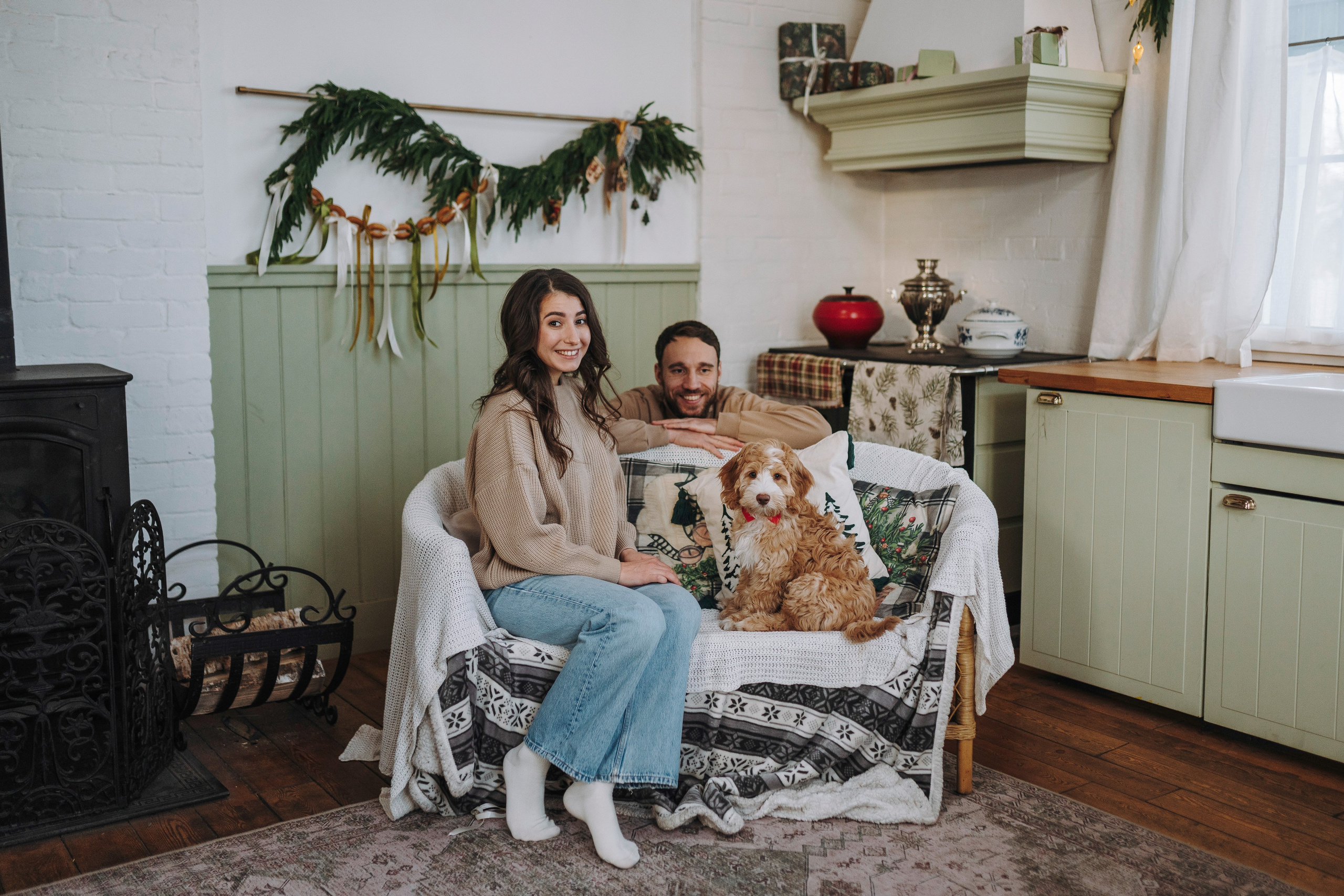 Мёрфи, Таня и Антон. Фотограф анималист в Спб недорого Олеся Майорова