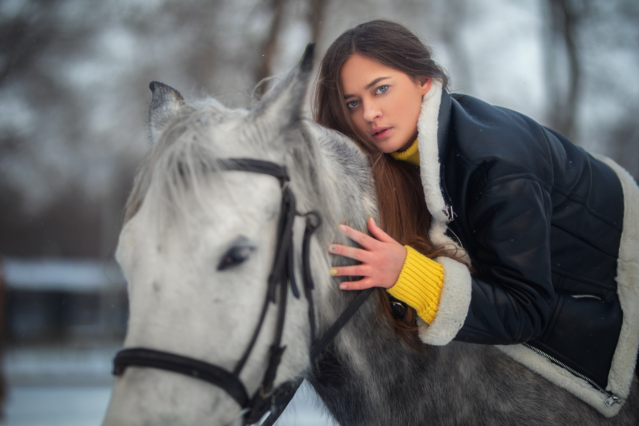 Зимняя съемка с Ольгой с лошадью в формате для «себя»