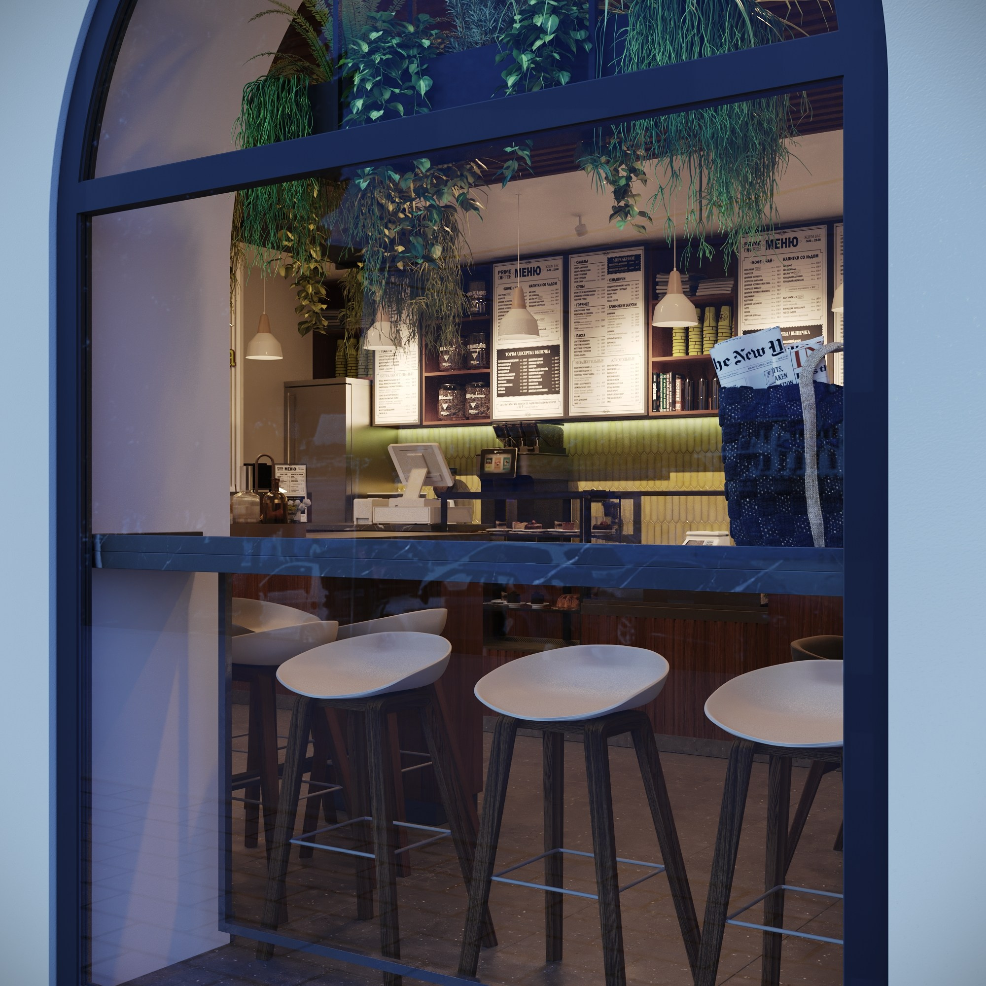 Визуализация кофейни. Студия 3d визуализации Arcviz