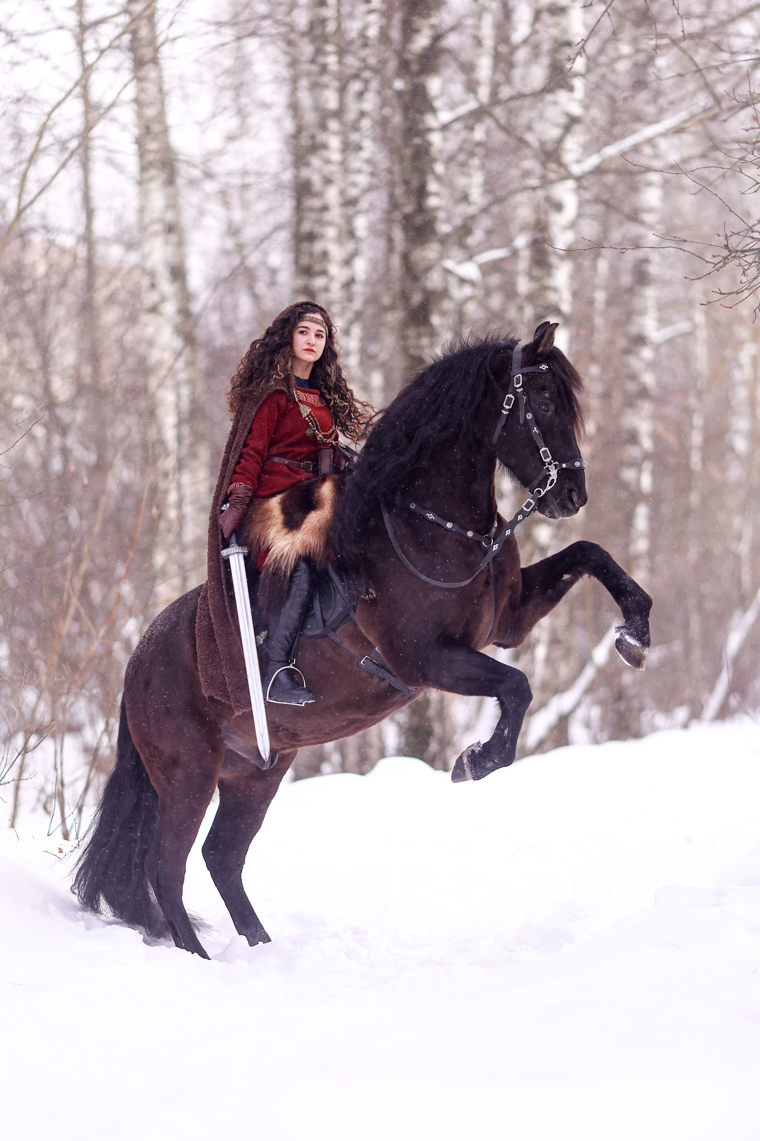 Фотосессия с лошадью в стиле викингов. Фотосессии с лошадьми