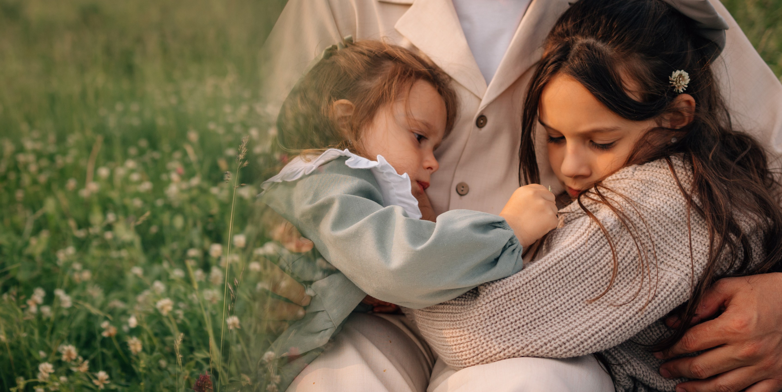 Анна, Марчелло, Настенька и Влада в поле. Фотограф Москва Светлана Кирюшина