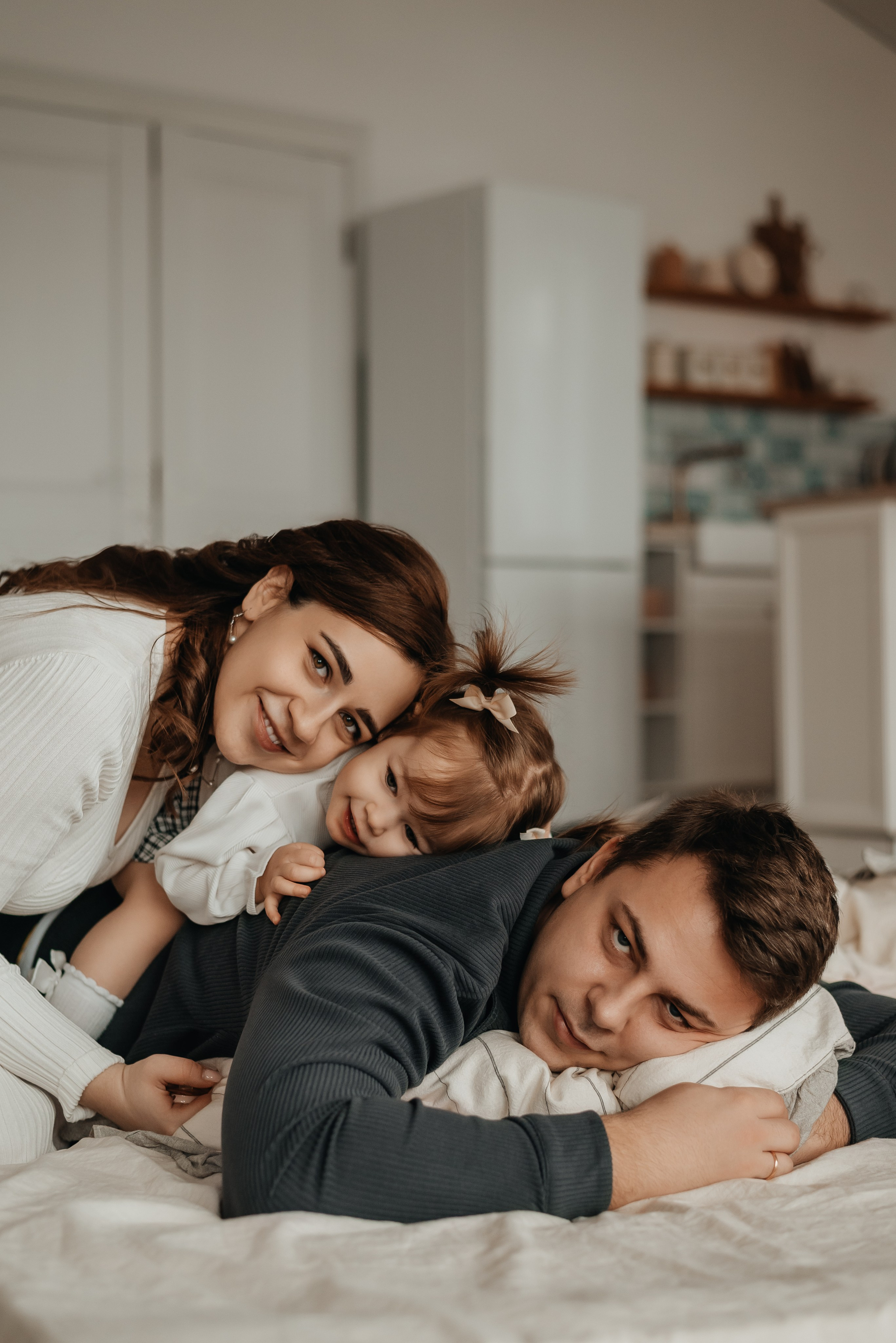 Семейная фотосессия Денис, Наташа и Маша. Семейный и детский фотограф Кущ Наташа