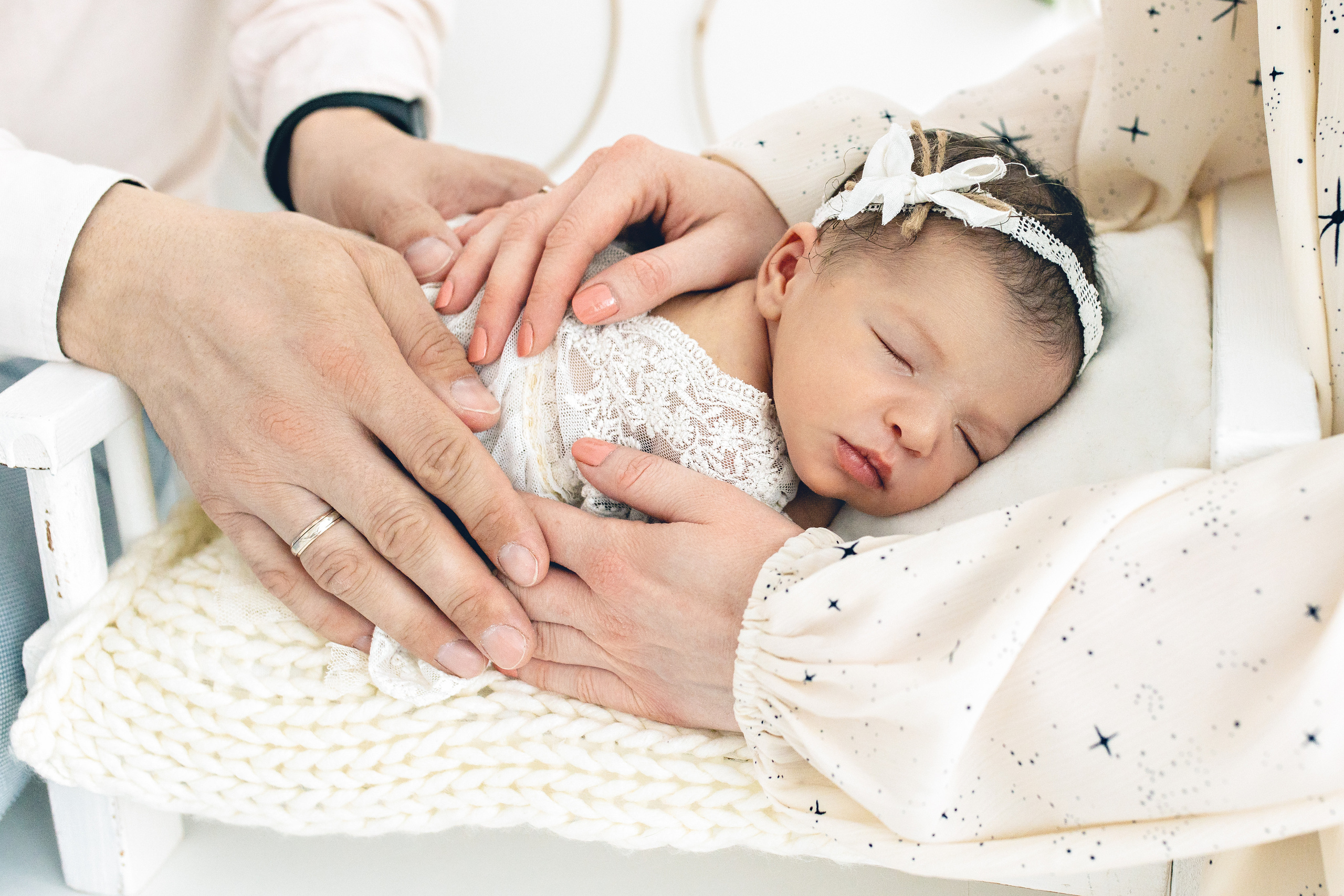 Первая фотосессия Анны 8 days. Фотограф новорожденных в городе Ульяновске Павленкова Лилия