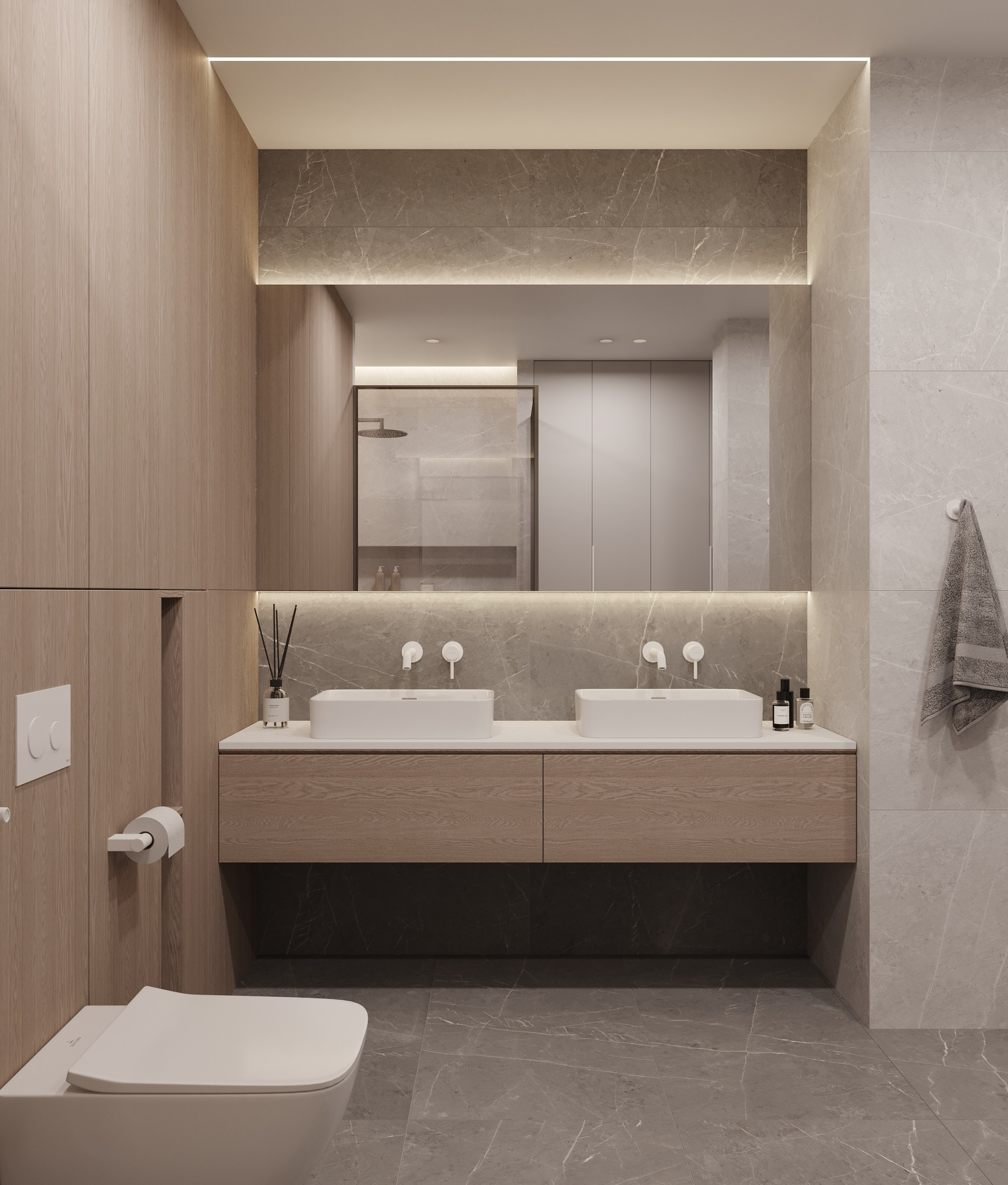 2-я Круговая, 67.3 кв.м. Дизайн интерьера, 3D-визуализация Владивосток