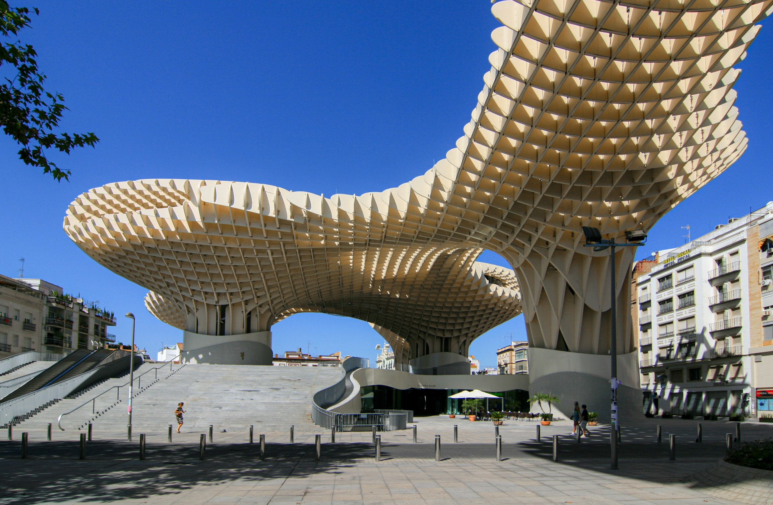 Metropol Parasol, also known as "Las Setas de Sevilla" (The Mushrooms of Seville), located in Seville, Spain.