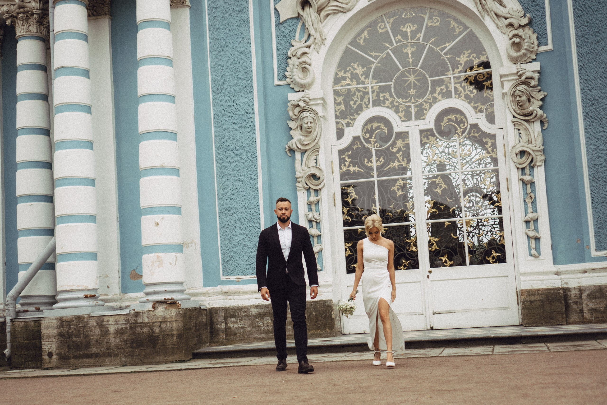 СВАДЕБНАЯ ИСТОРИЯ В ГОРОДЕ ПУШКИН ВОЗЛЕ ЕКАТЕРИНИНСКОГО ДВОРЦА И В ПАРКЕ. Профессиональный фотограф, Санкт-Петербург — Виктория Богомолова