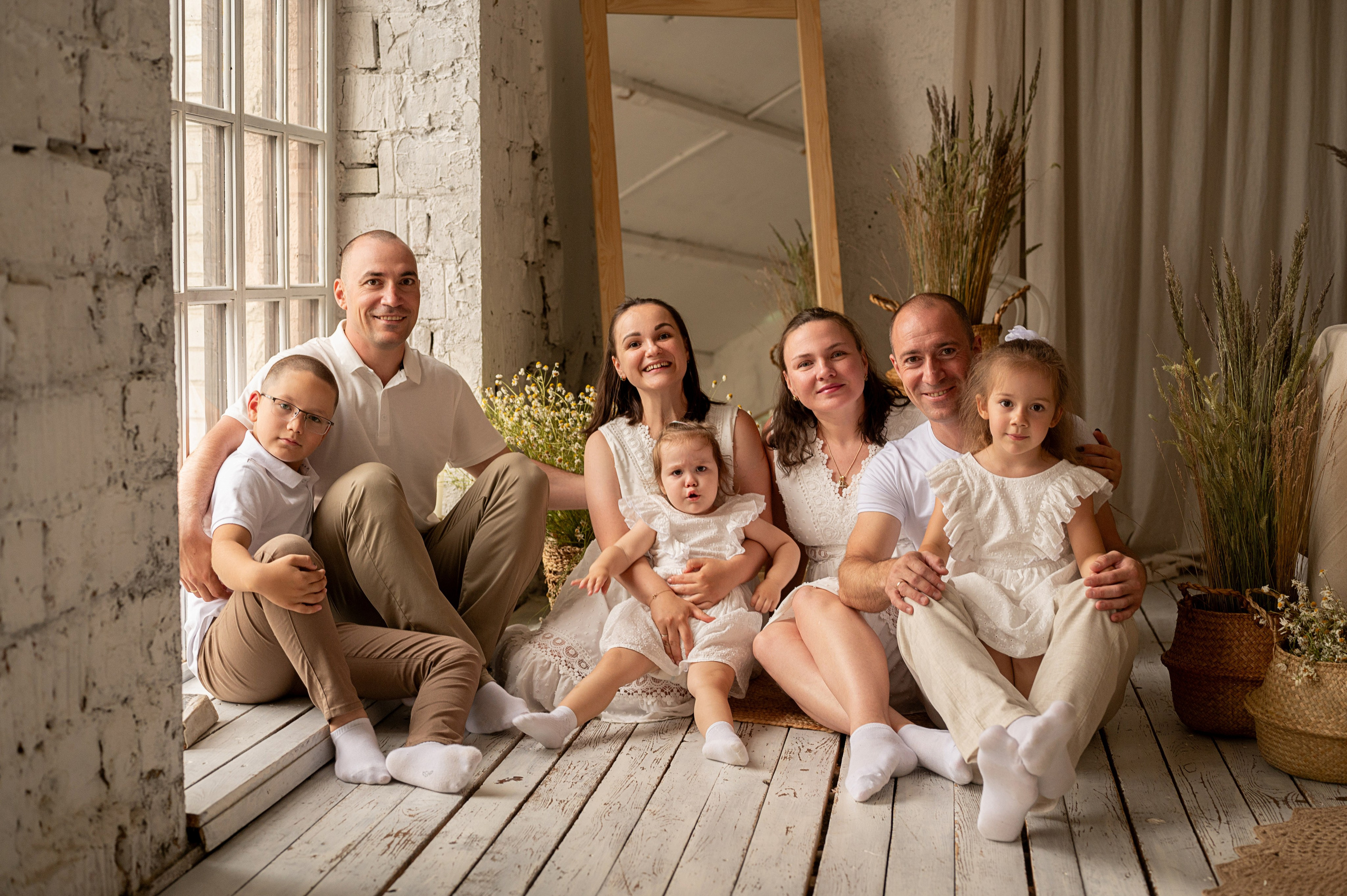 Семейная съемка в фотостудии «Воздух». Фотограф новорожденных, семейный детский в Тюмени Татьяна Морозова