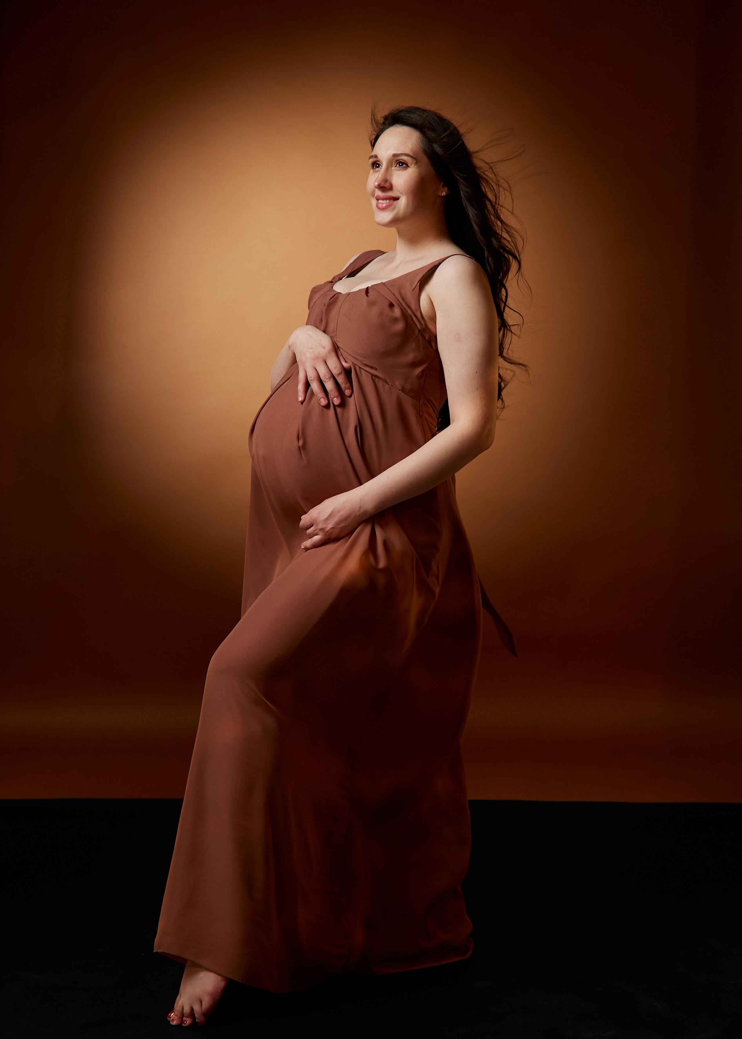 Первые кадры в день съёмки беременной Насти