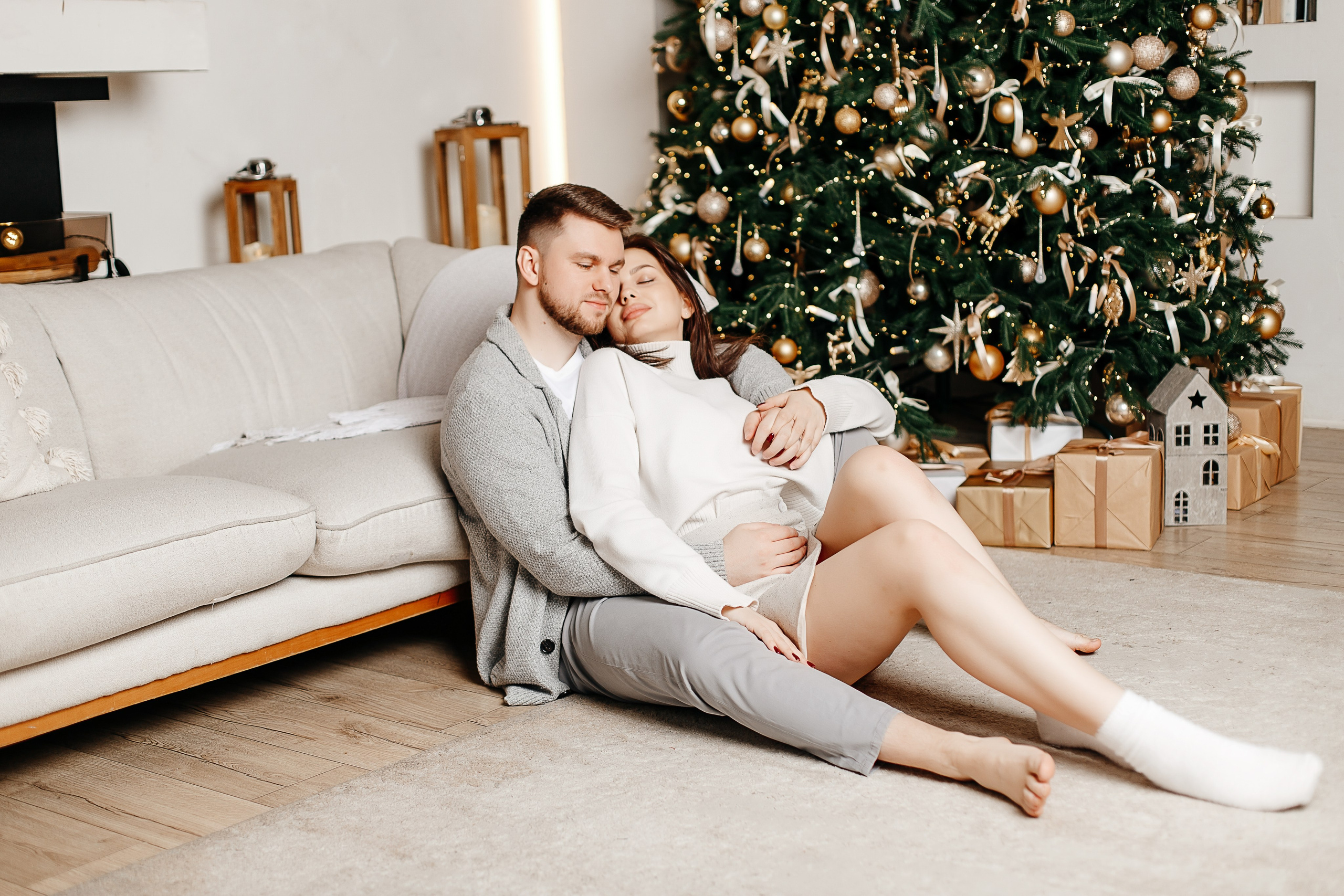 Новогодняя фотосессия для влюбленных в Московской фотостудии. Фотограф в Подольске — Мария Бучнева