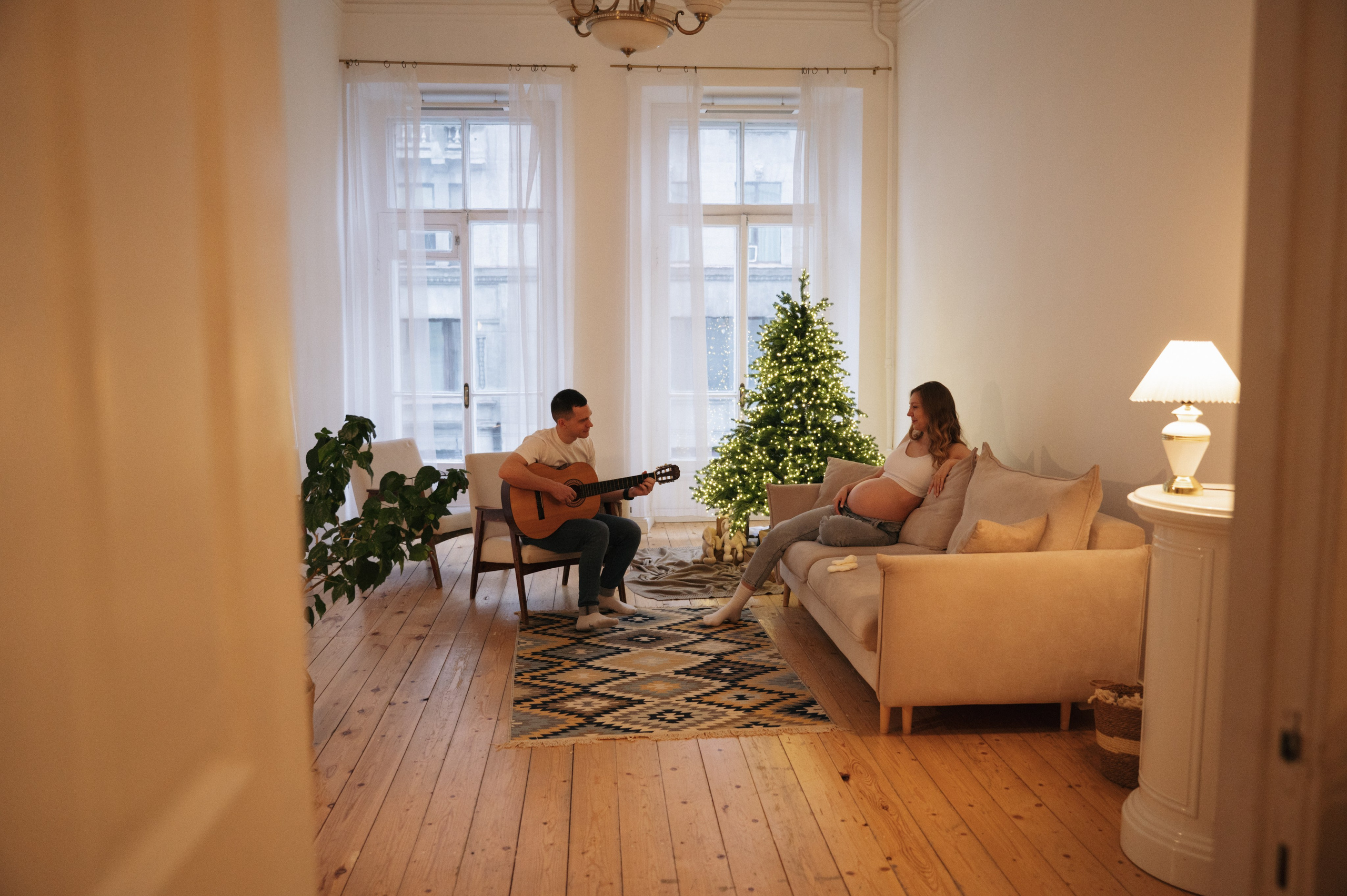 Ожидание чуда Юля Влад Новый год. Фотограф Алёна Мил