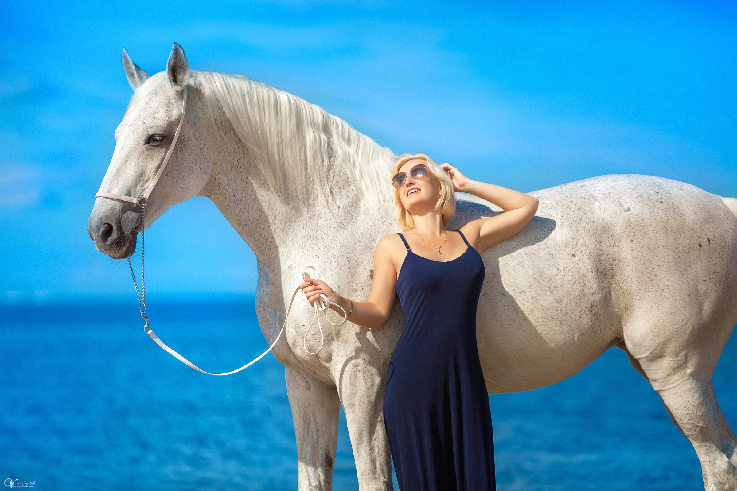 Фотосессии с лошадьми летом. Фотограф женский и мужской портрет Санкт-Петербург