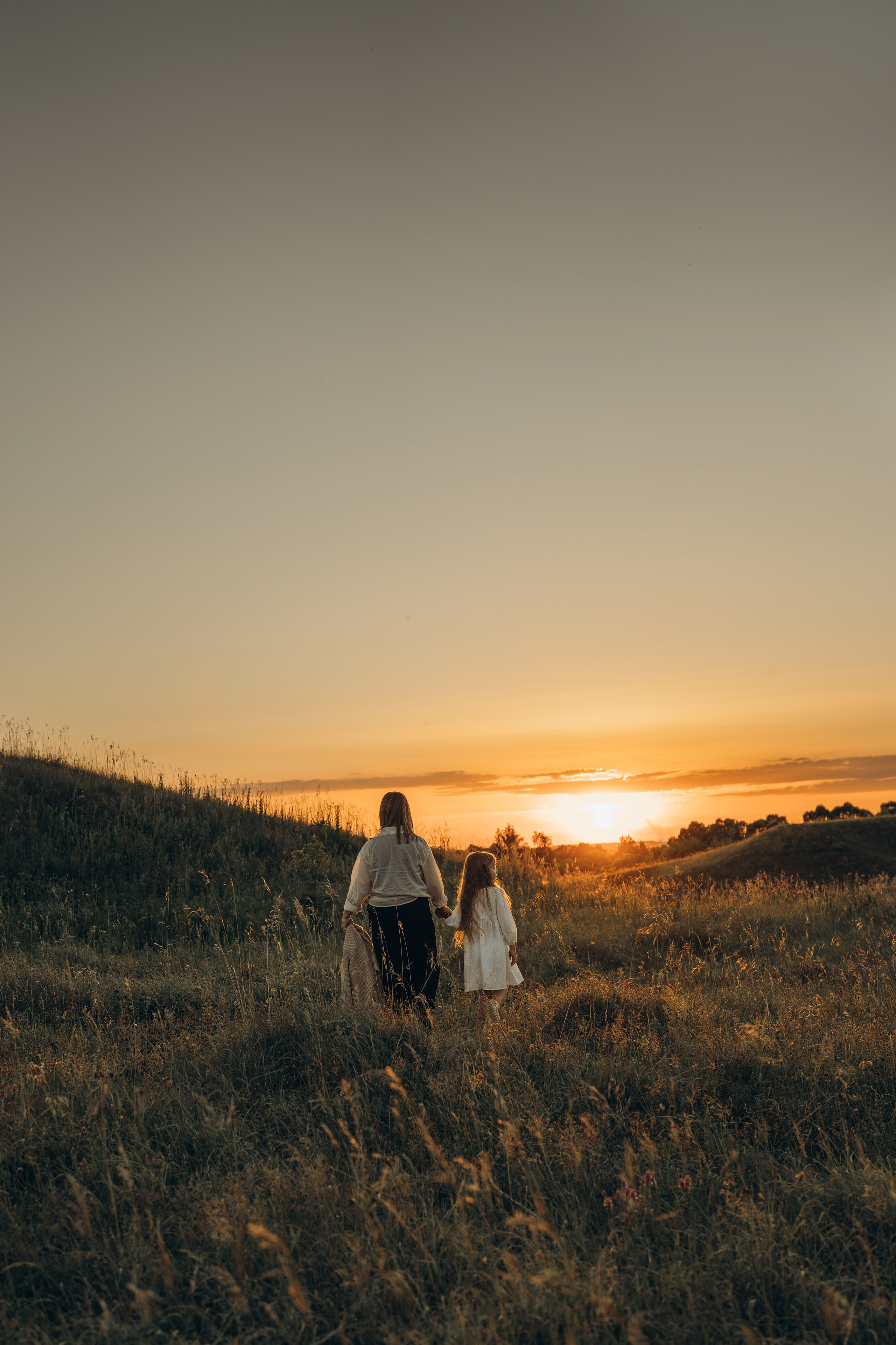 Летний луг, закат. Семейный фотограф Москва. Фотограф беременности и материнства Москва