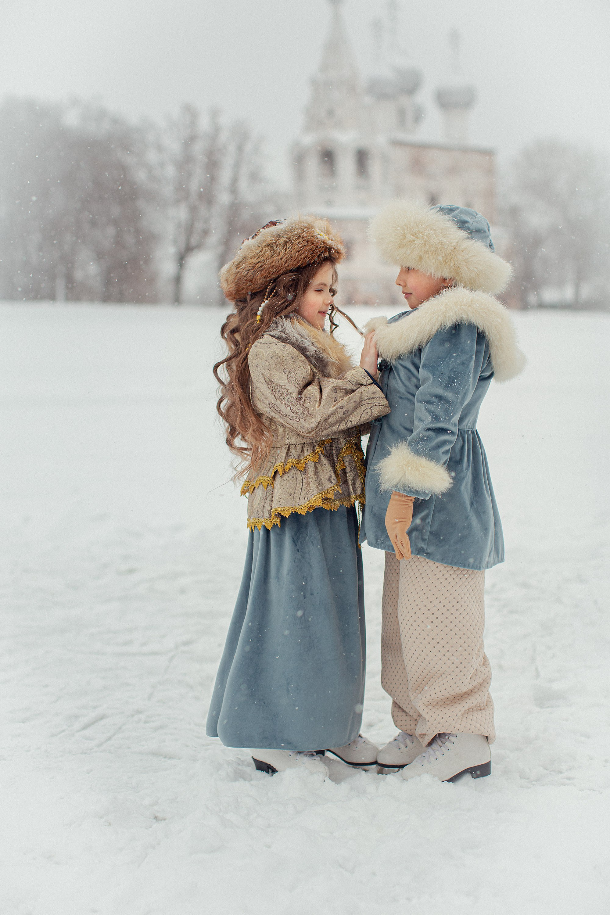 Фотосессия по мотивам Серебряные коньки. Семейный фотограф Татьяна Надеждина | Москва, Московская область, Ярославль