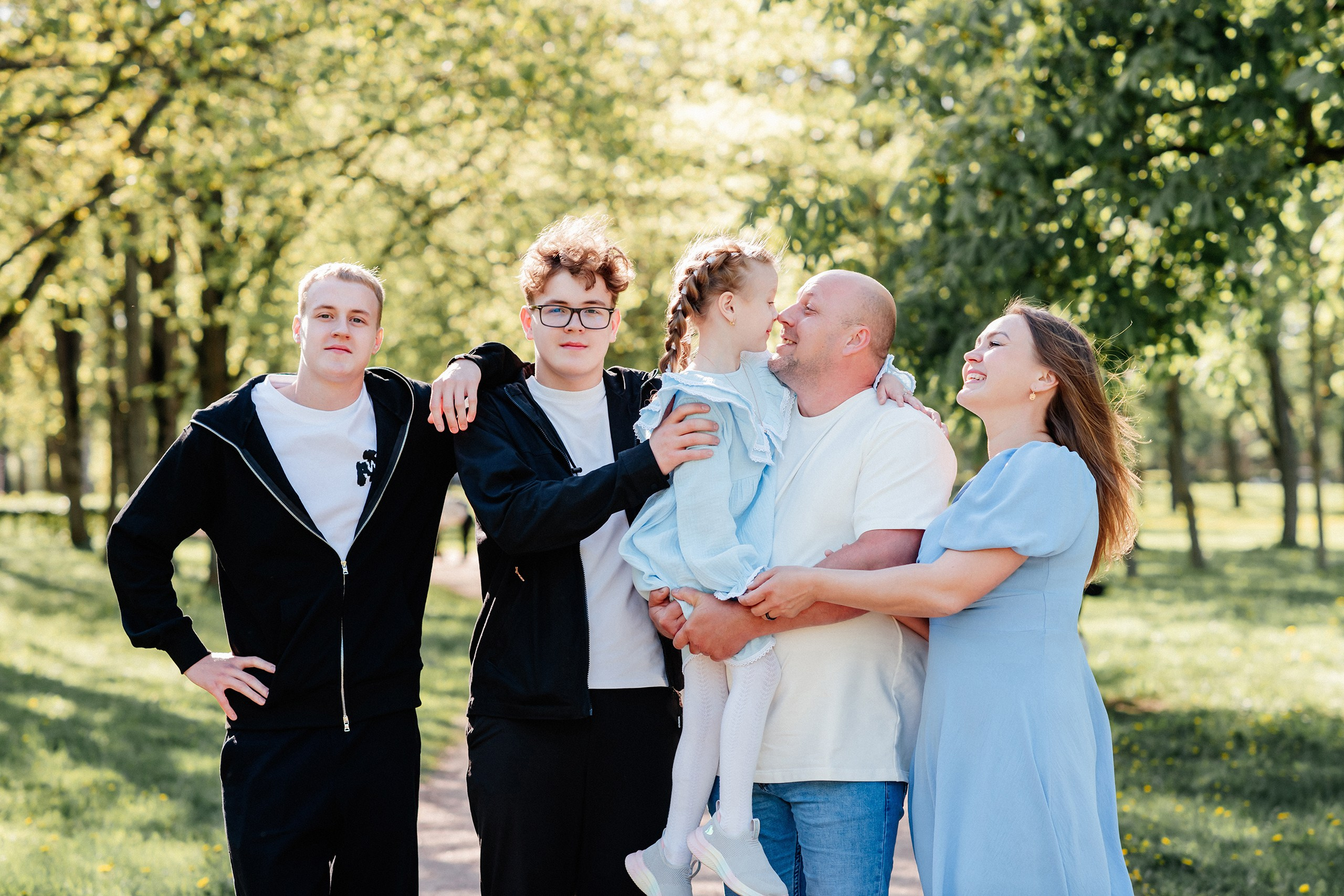 Семья героя! Сквер в Пушкине. Семейный и Свадебный фотограф. Санкт-Петербург. Пушкин