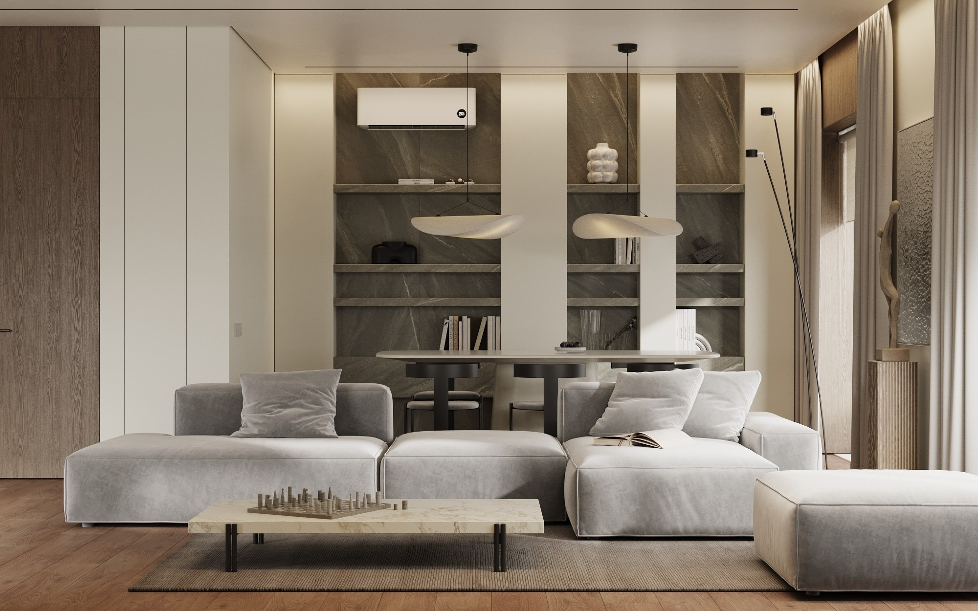 Кухня-гостиная, прихожая, кабинет. Ronirosse